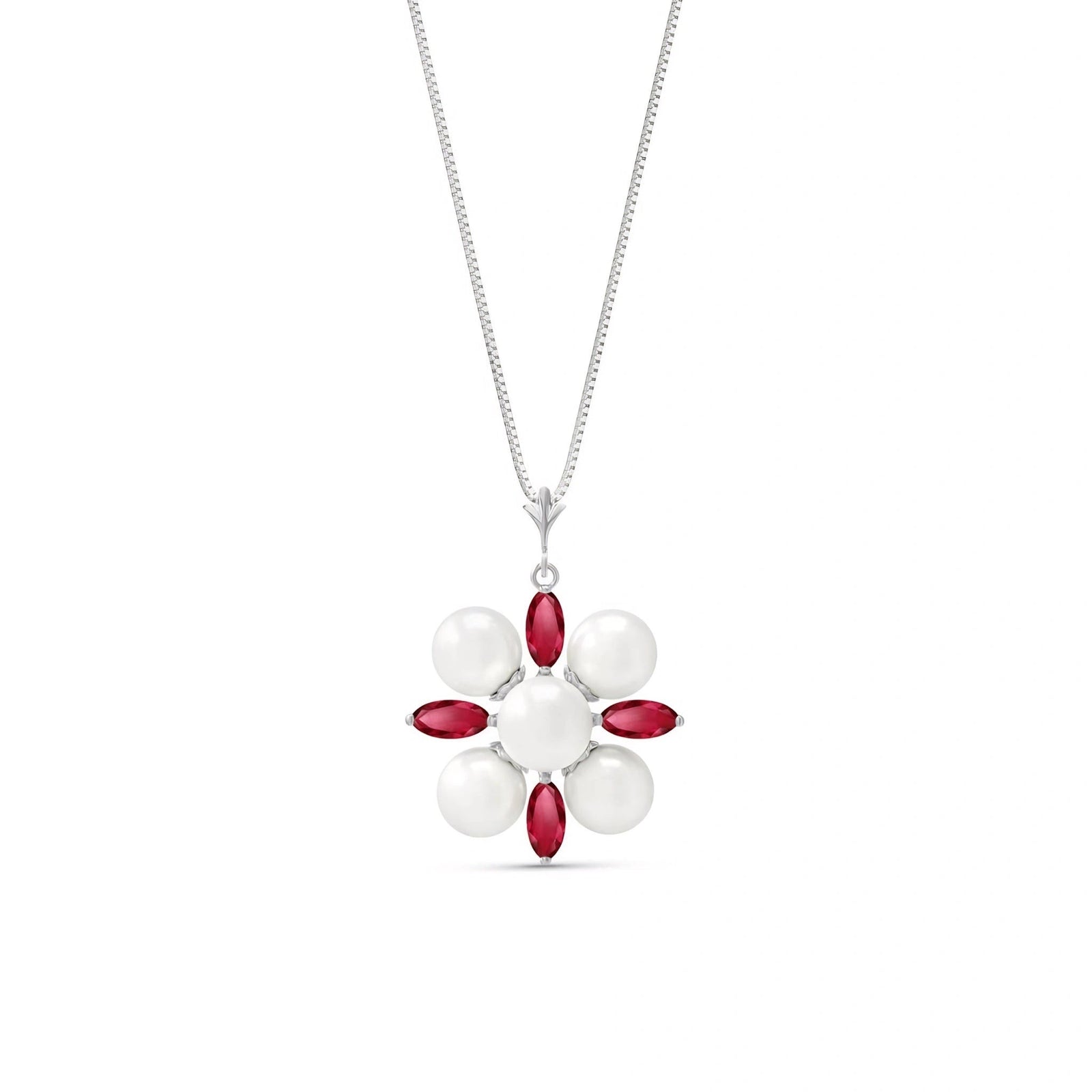 White Gold Belle Necklace Pearl 10K — Aurelia