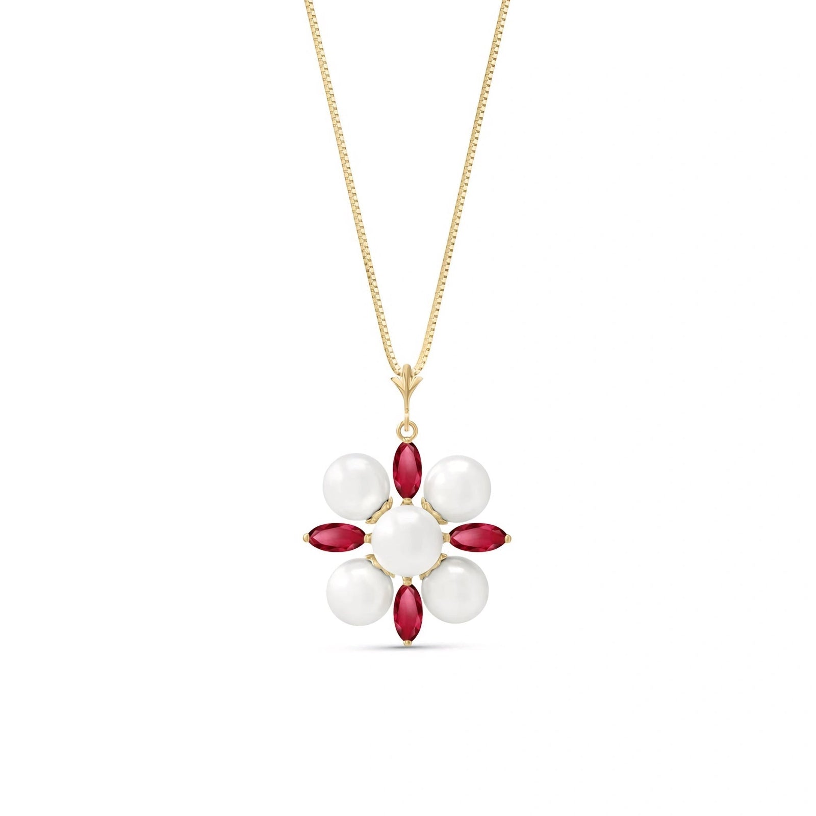 Yellow Gold Belle Necklace Pearl 10K — Aurelia