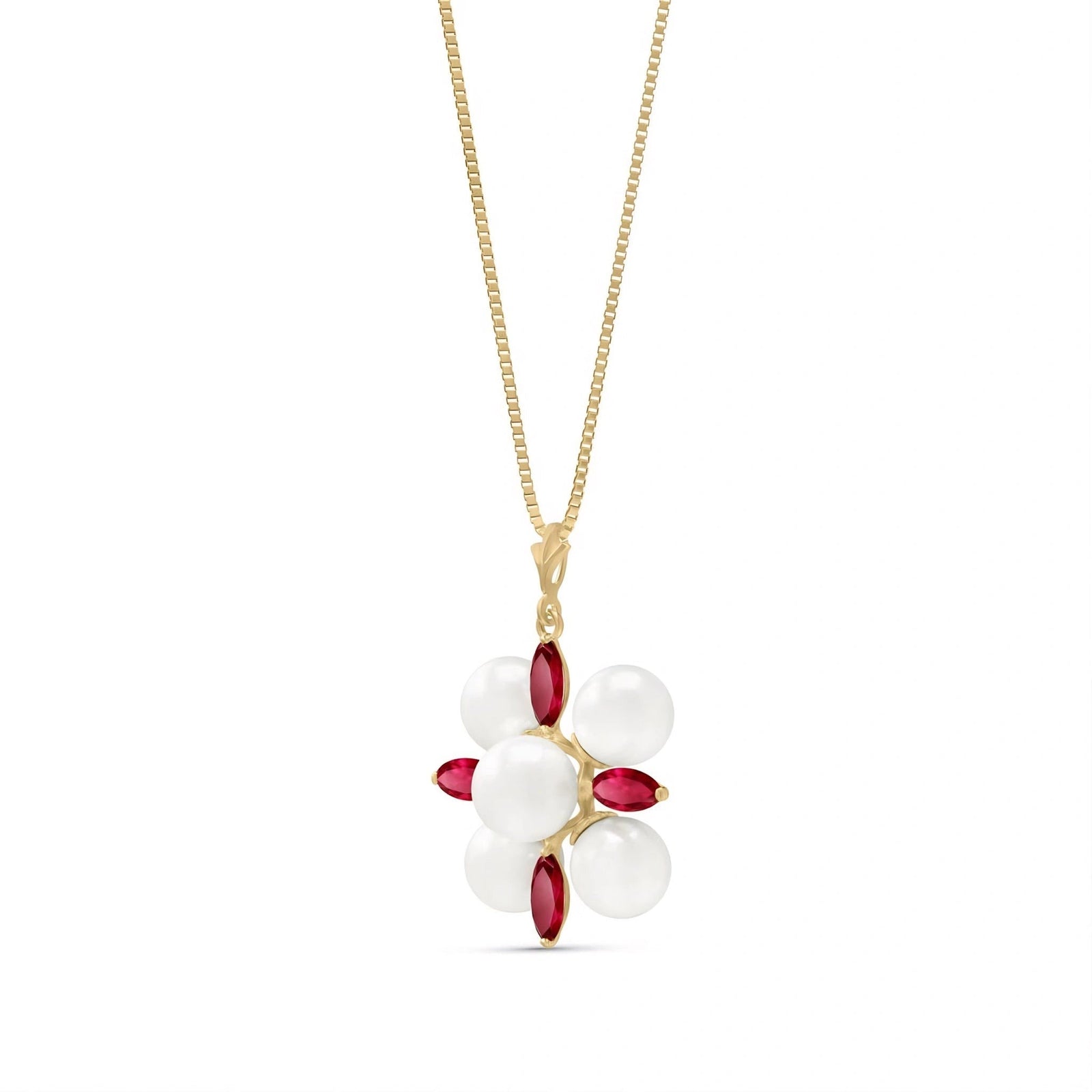 Yellow Gold Belle Necklace Pearl 10K — Aurelia