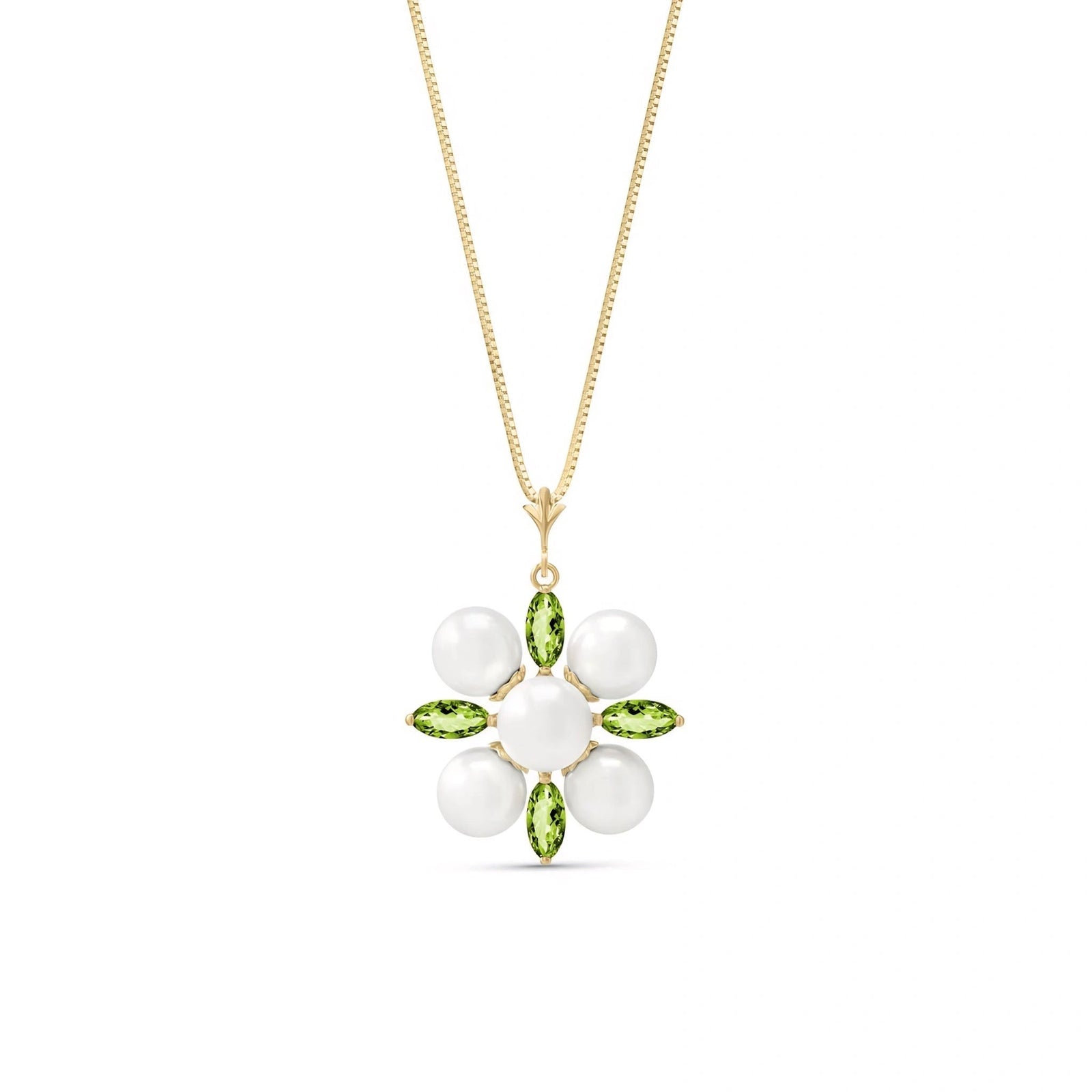 Yellow Gold Belle Necklace Peridot 10K — Aurelia