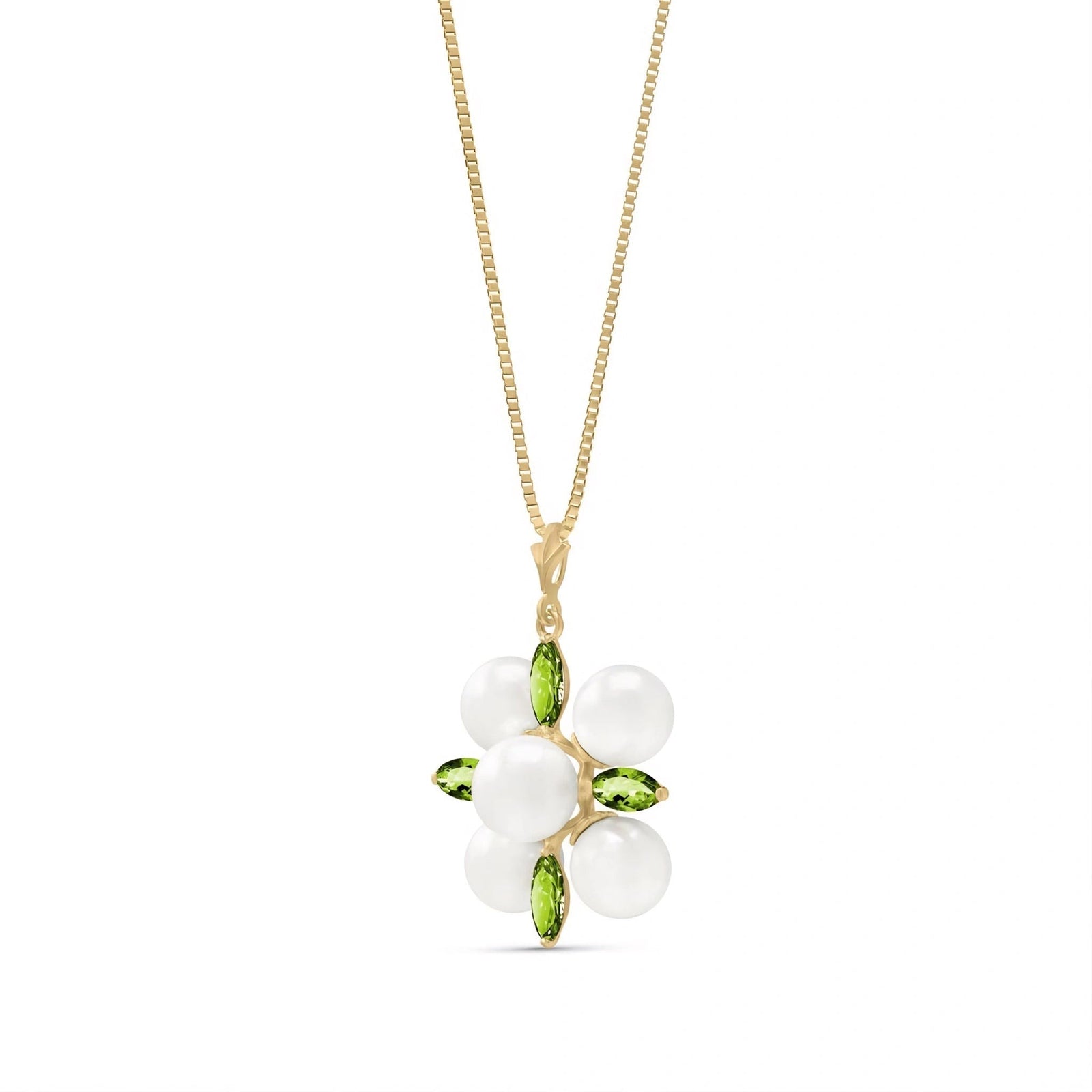 Yellow Gold Belle Necklace Peridot 10K — Aurelia