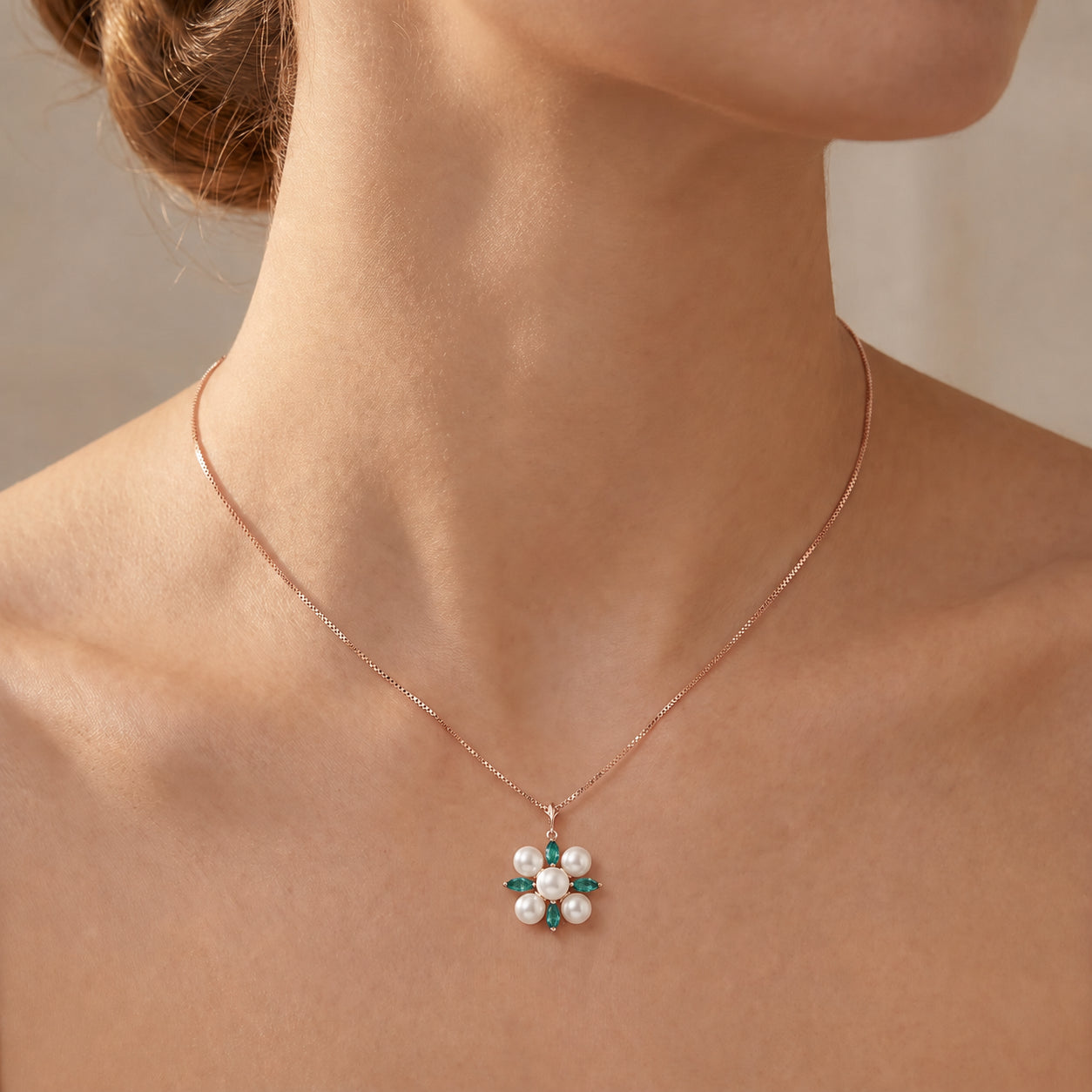 Rose Gold Belle Necklace Amethyst 10K — Aurelia
