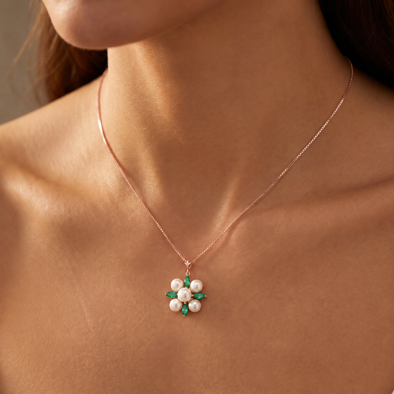 Rose Gold Belle Necklace Amethyst 10K — Aurelia