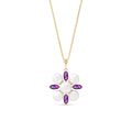 Yellow Gold Belle Necklace Amethyst 10K — Aurelia