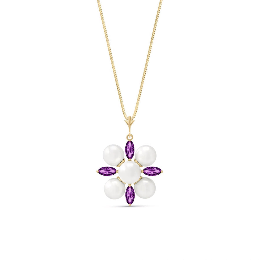 Yellow Gold Belle Necklace Amethyst 10K — Aurelia