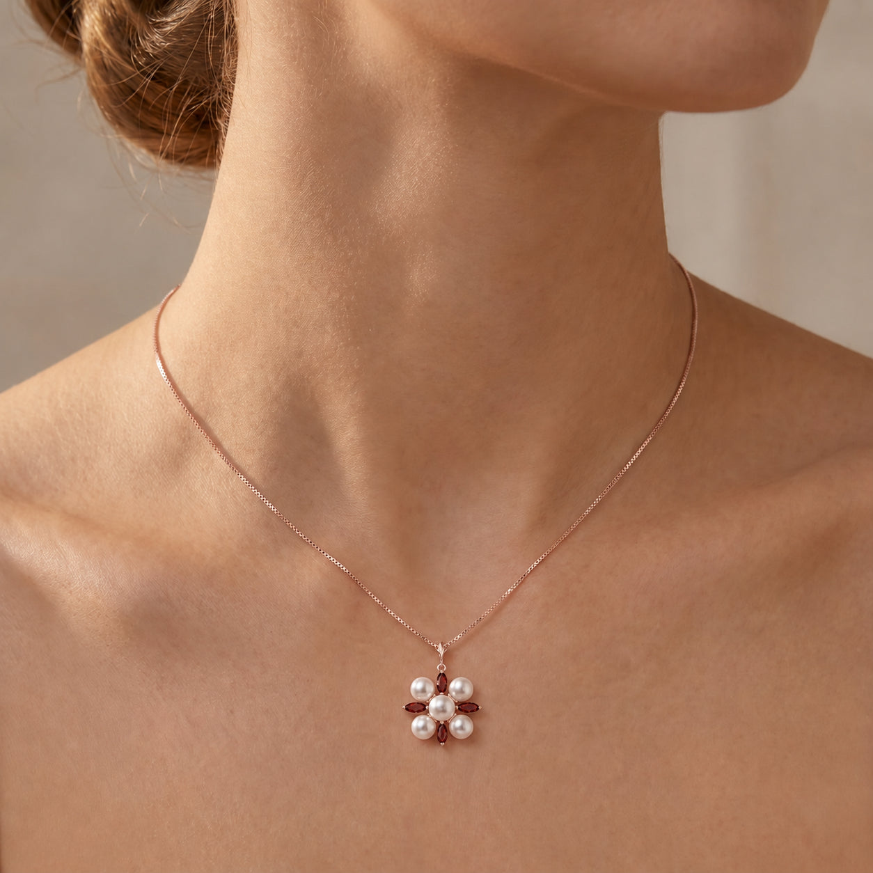 Rose Gold Belle Necklace Citrine 10K — Aurelia