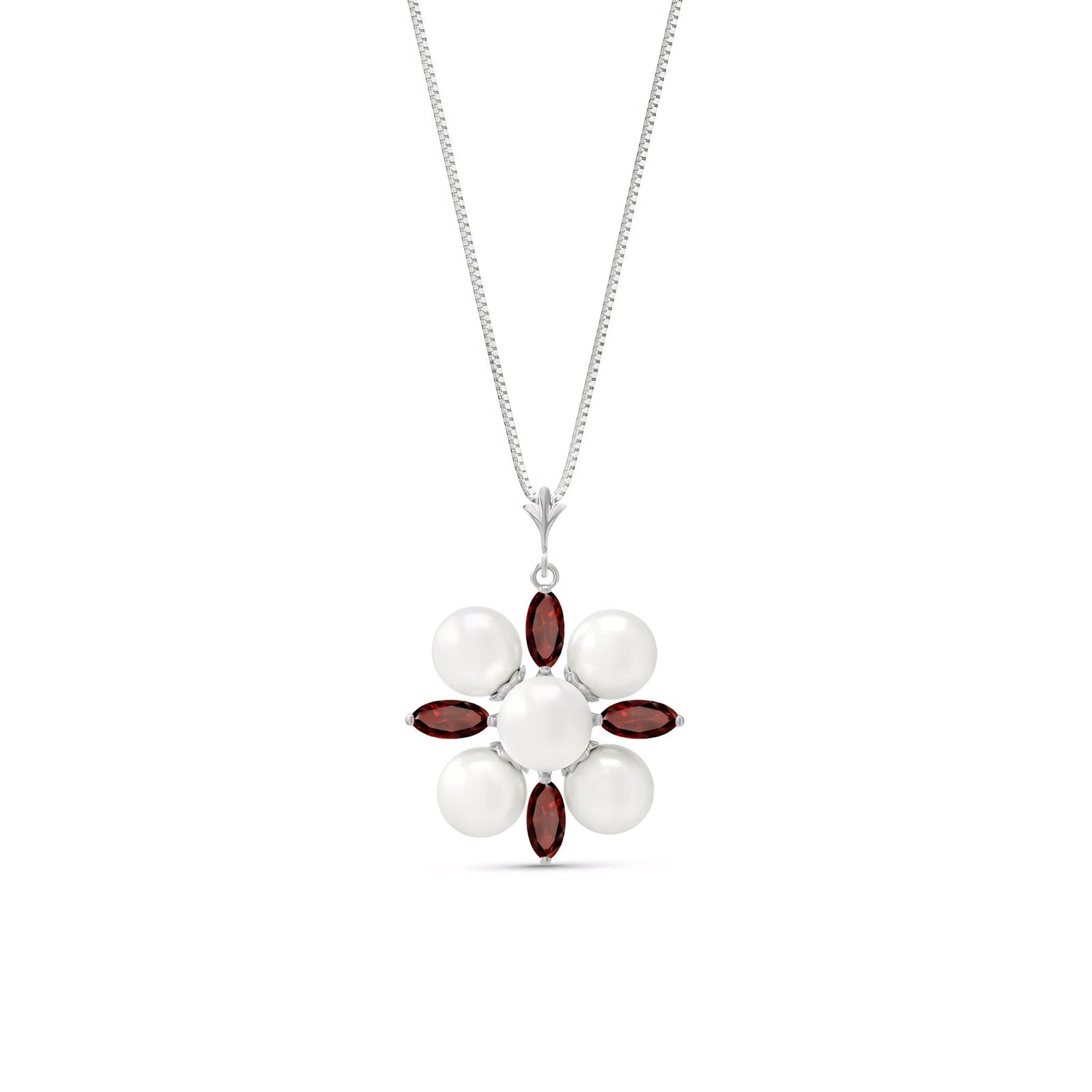 White Gold Belle Necklace Citrine 10K — Aurelia