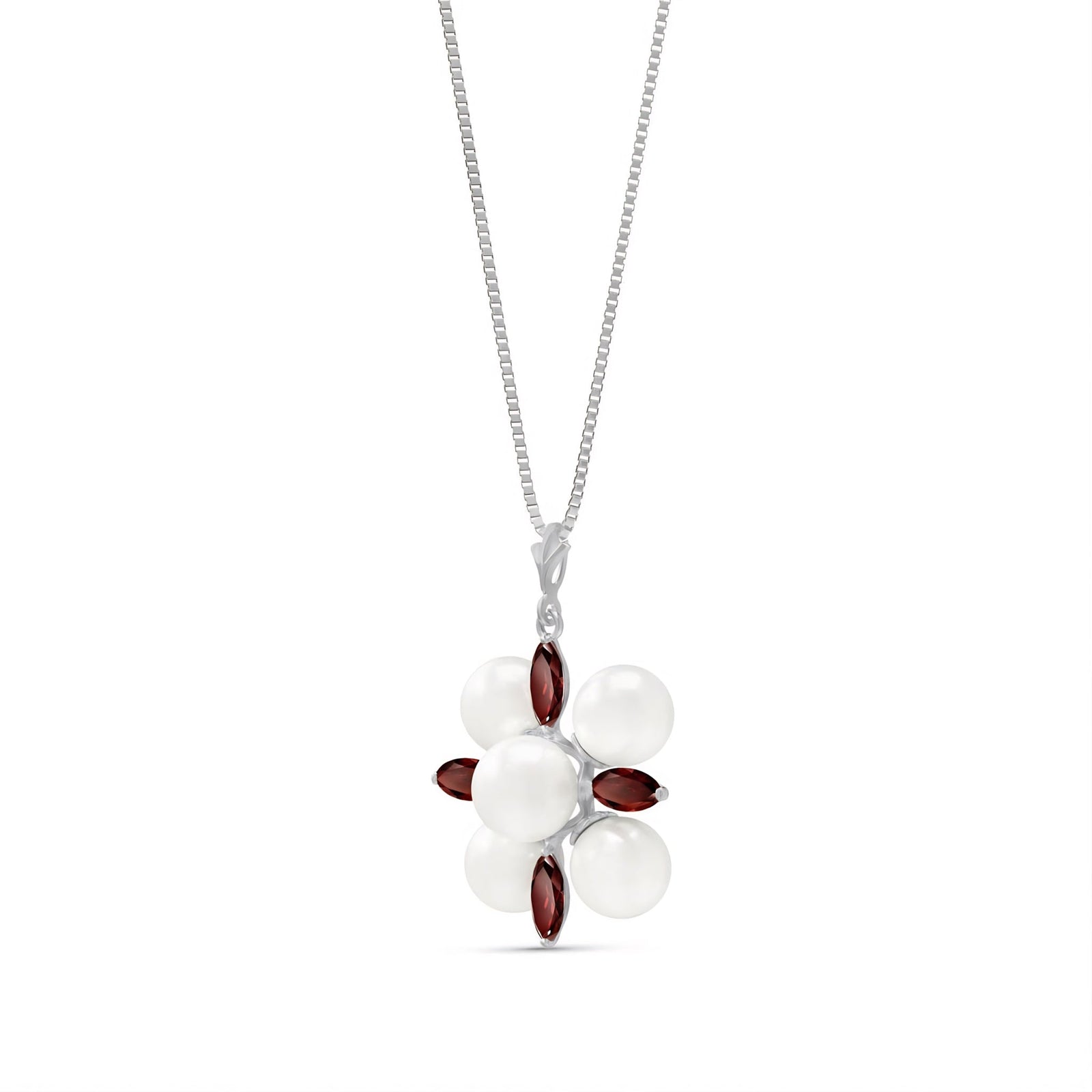 White Gold Belle Necklace Citrine 10K — Aurelia
