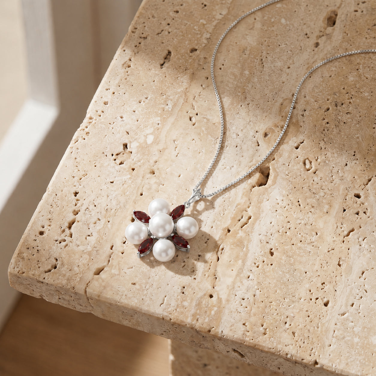 White Gold Belle Necklace Citrine 10K — Aurelia