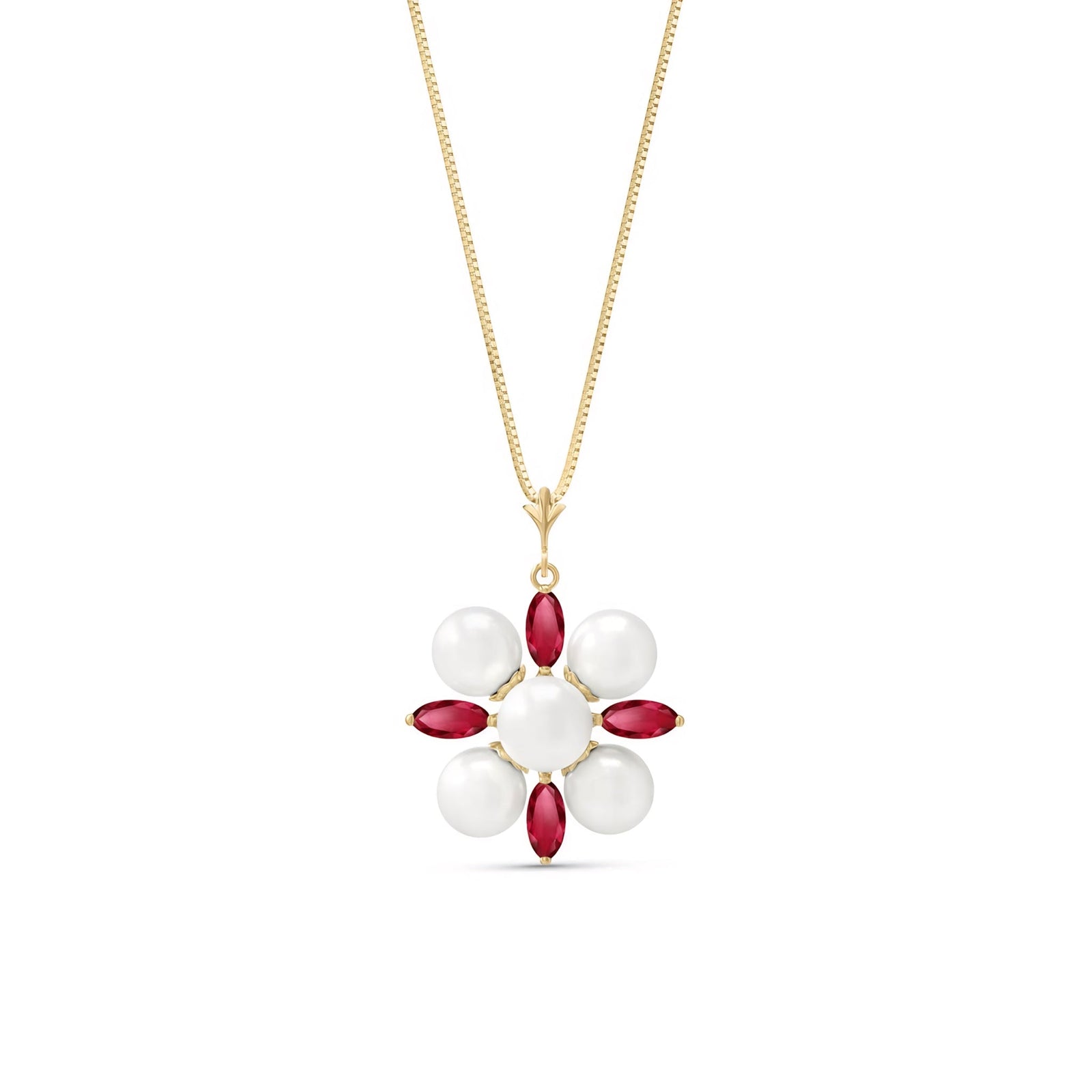 Yellow Gold Belle Necklace Garnet 10K — Aurelia