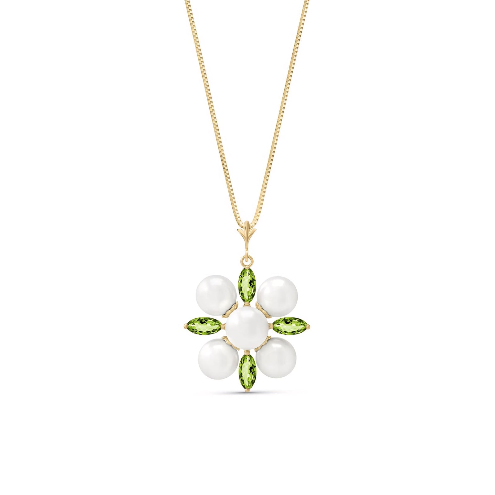 Yellow Gold Belle Necklace Emerald 10K — Aurelia