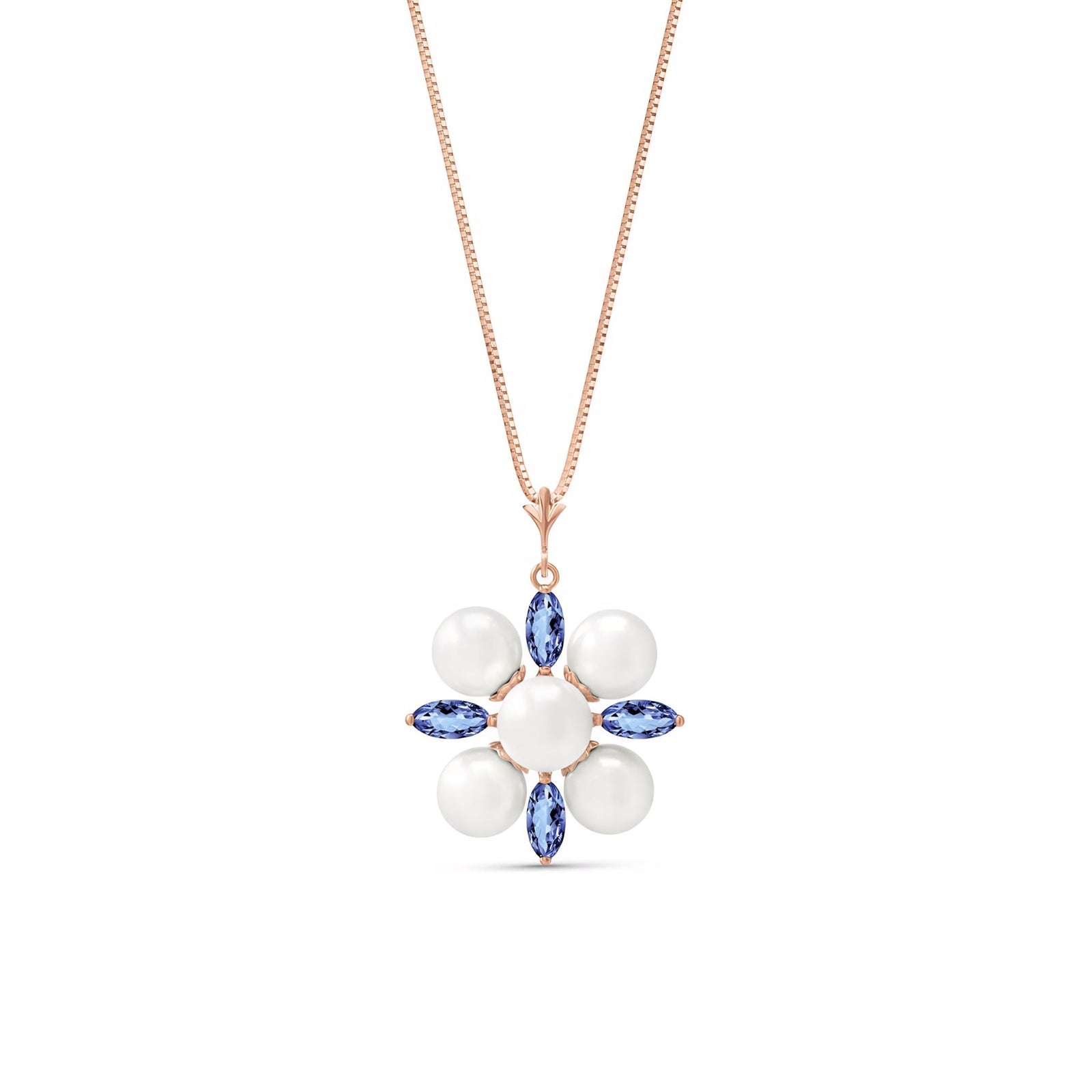 Rose Gold Belle Necklace Tanzanite 10K — Aurelia