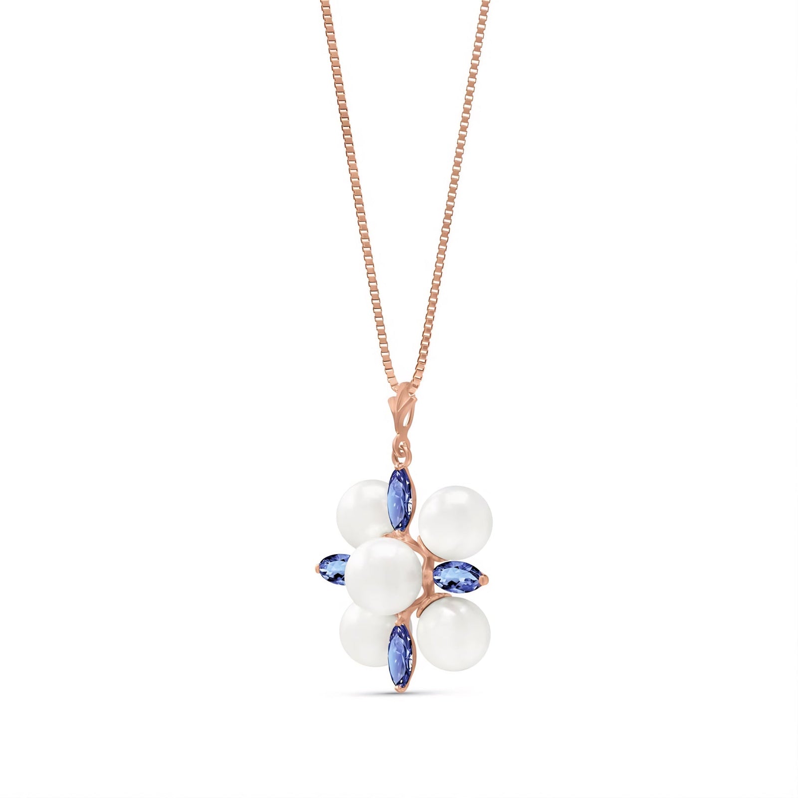 Rose Gold Belle Necklace Tanzanite 10K — Aurelia