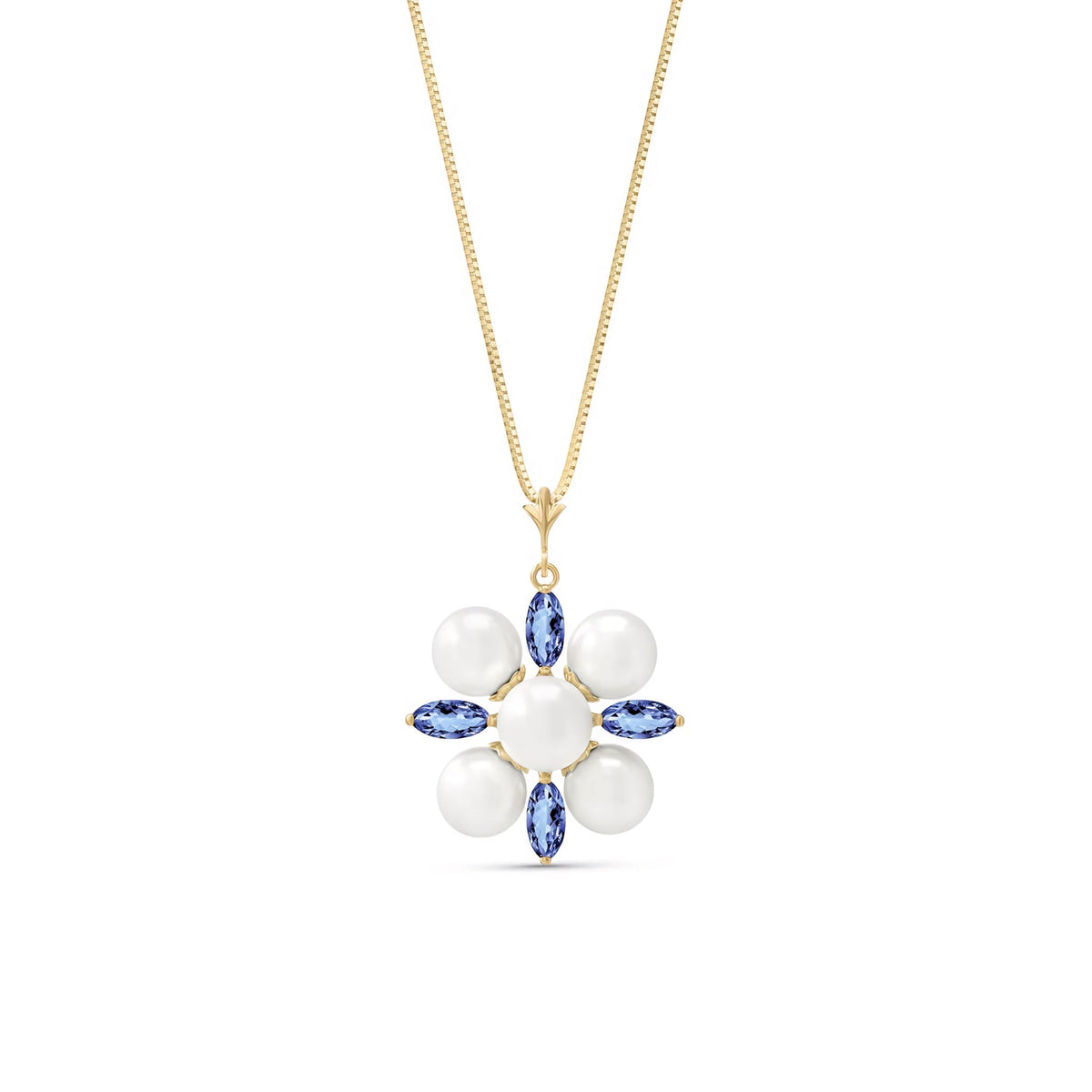 Yellow Gold Belle Necklace Tanzanite 10K — Aurelia