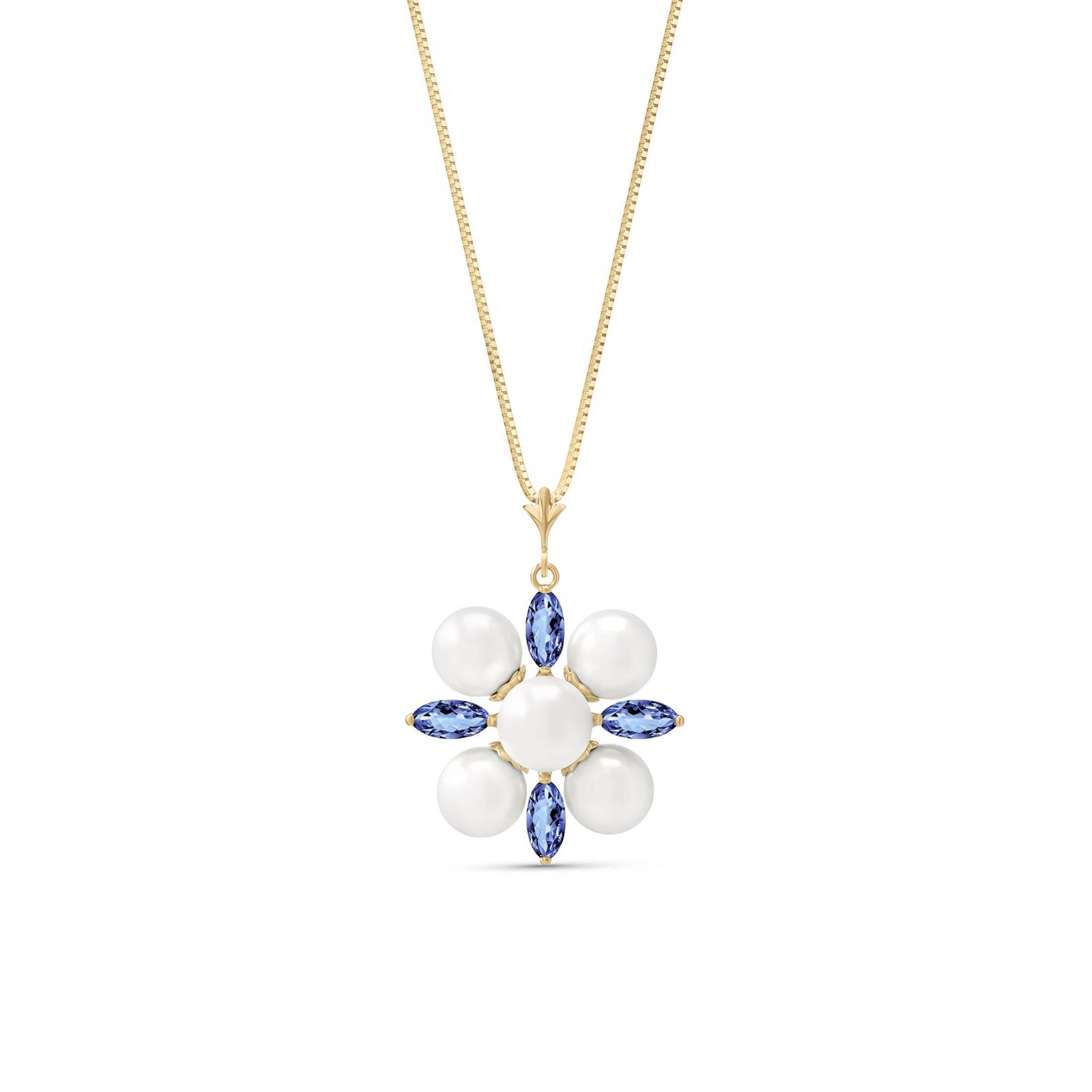 Yellow Gold Belle Necklace Tanzanite 10K — Aurelia