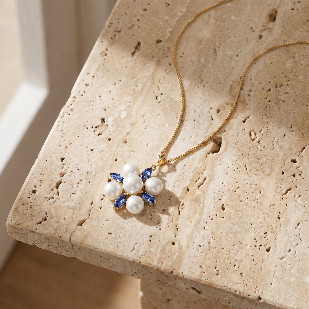 Yellow Gold Belle Necklace Tanzanite 10K — Aurelia