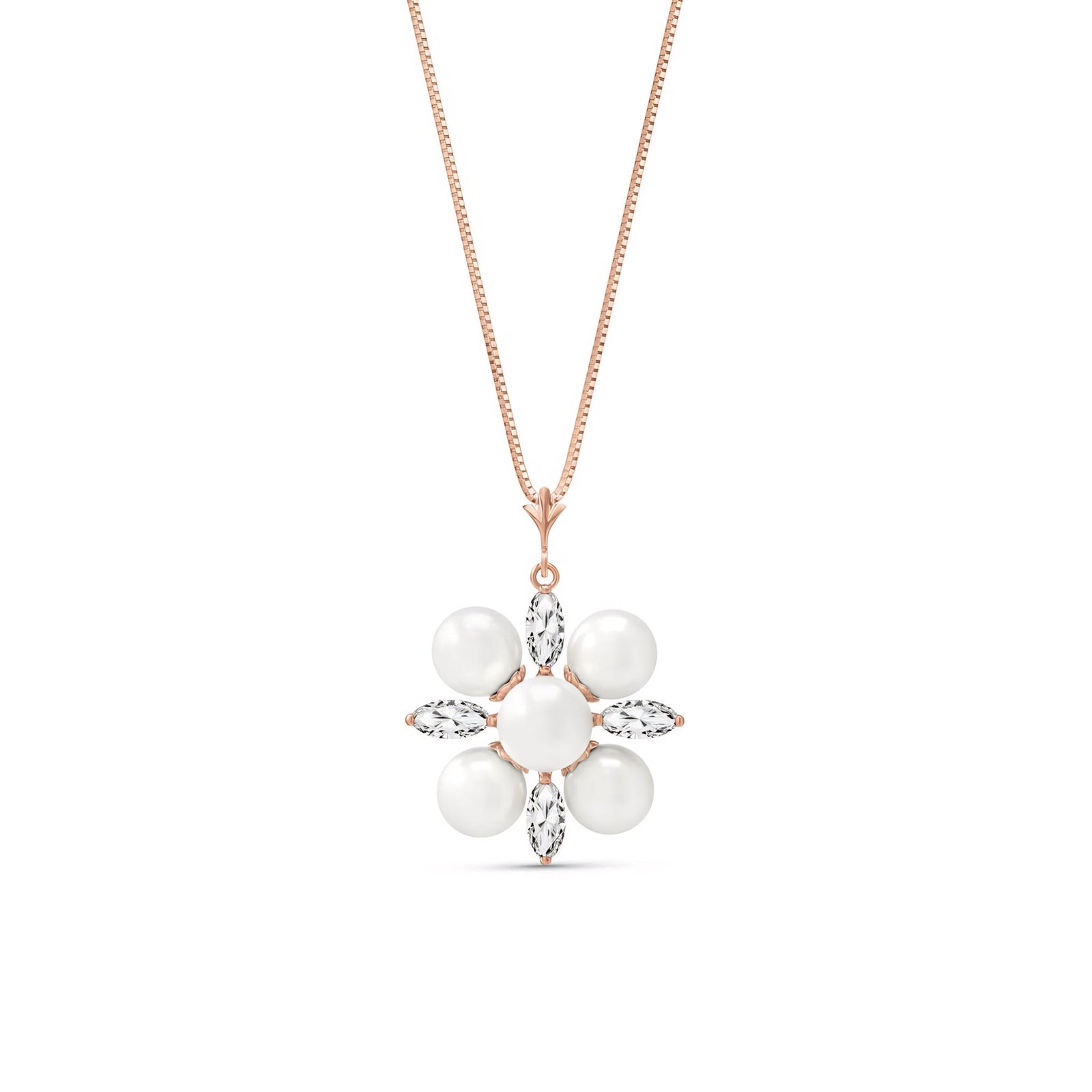 Rose Gold Belle Necklace Sapphire 10K — Aurelia