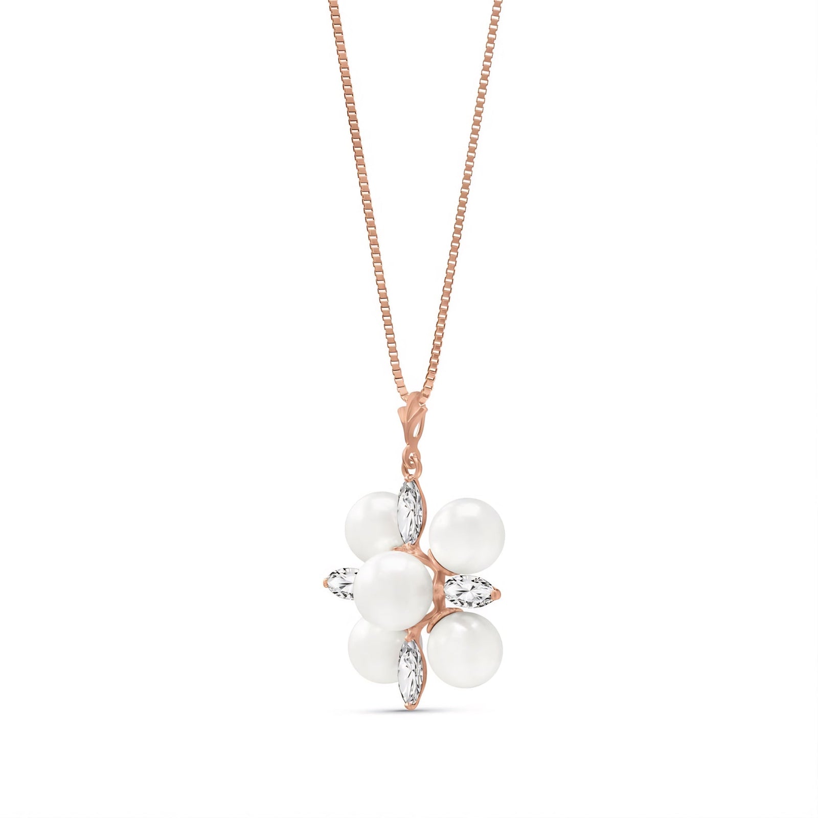 Rose Gold Belle Necklace Sapphire 10K — Aurelia