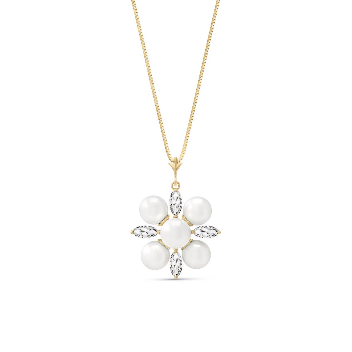 Yellow Gold Belle Necklace Sapphire 10K — Aurelia