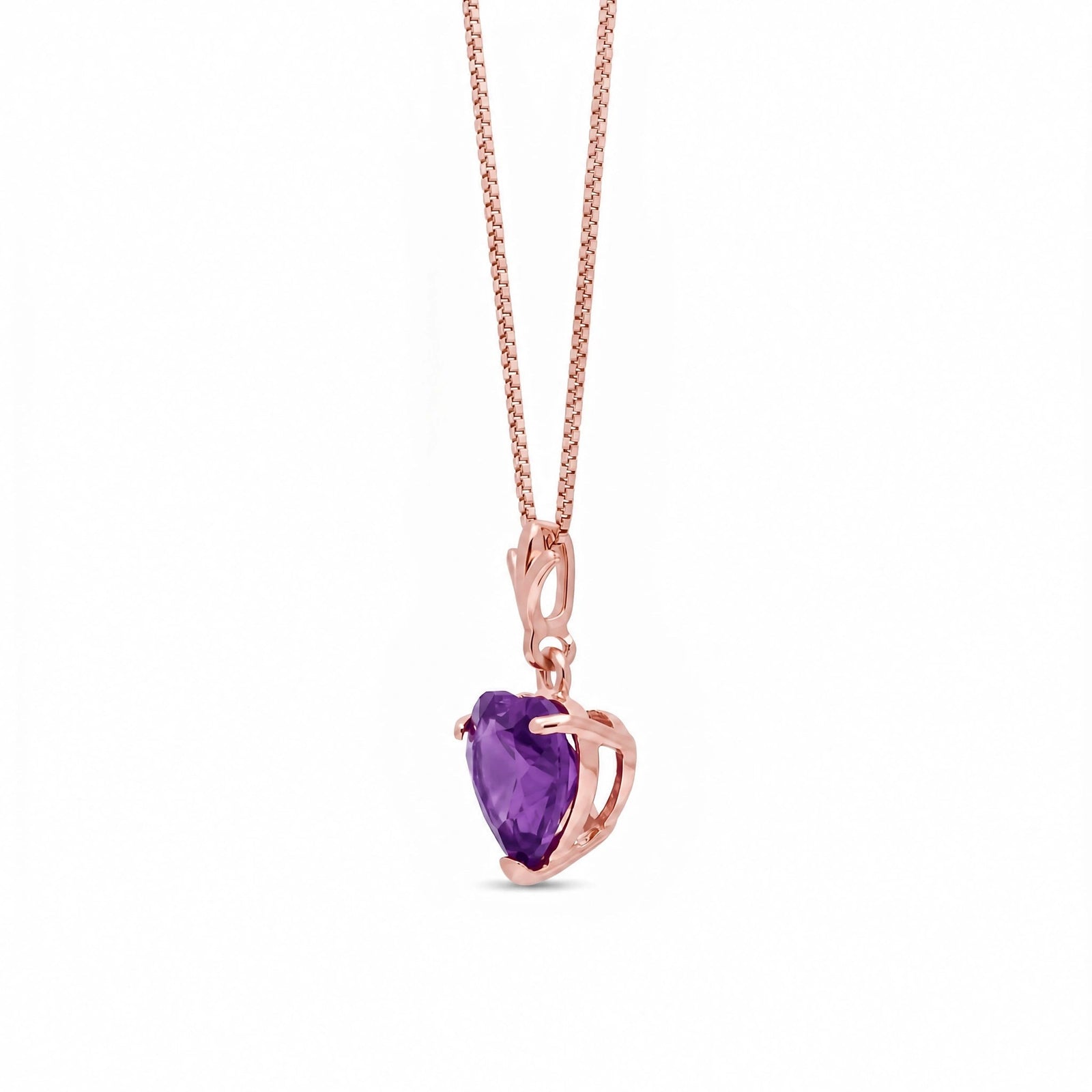 Rose Gold Classic Necklace Amethyst 10K — Alida
