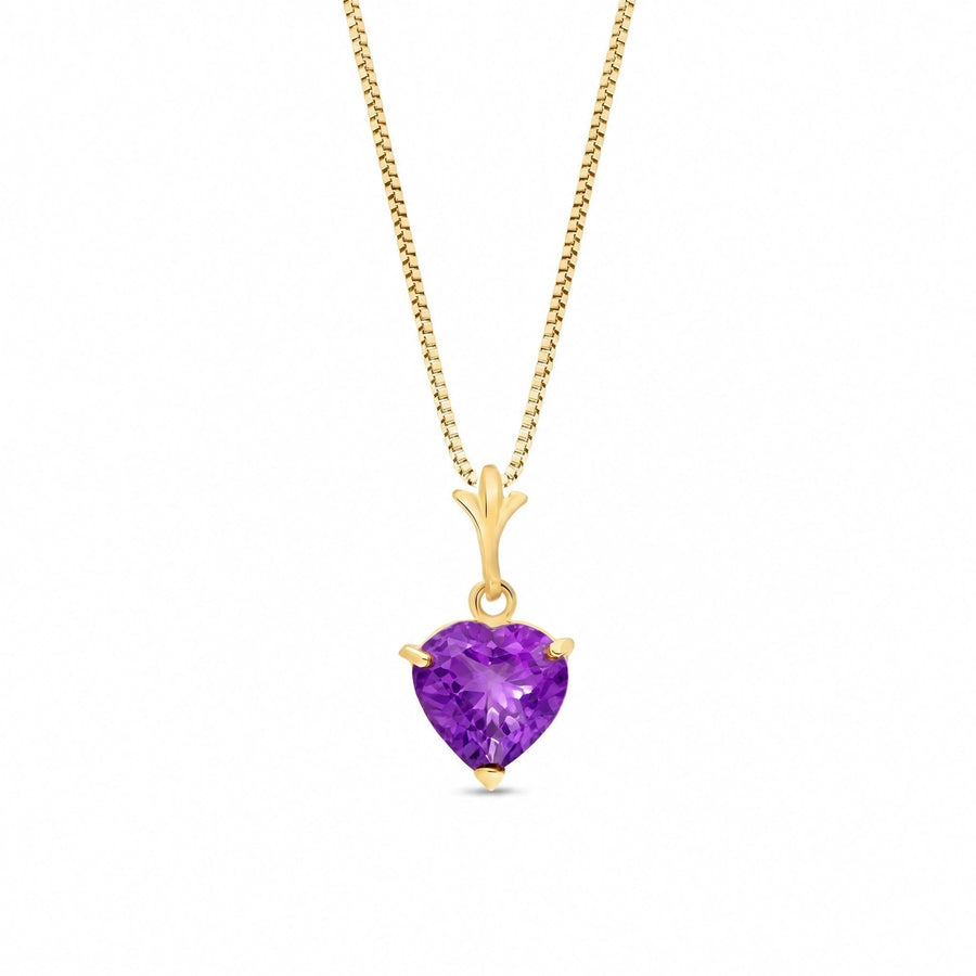 Yellow Gold Classic Necklace Amethyst 10K — Alida