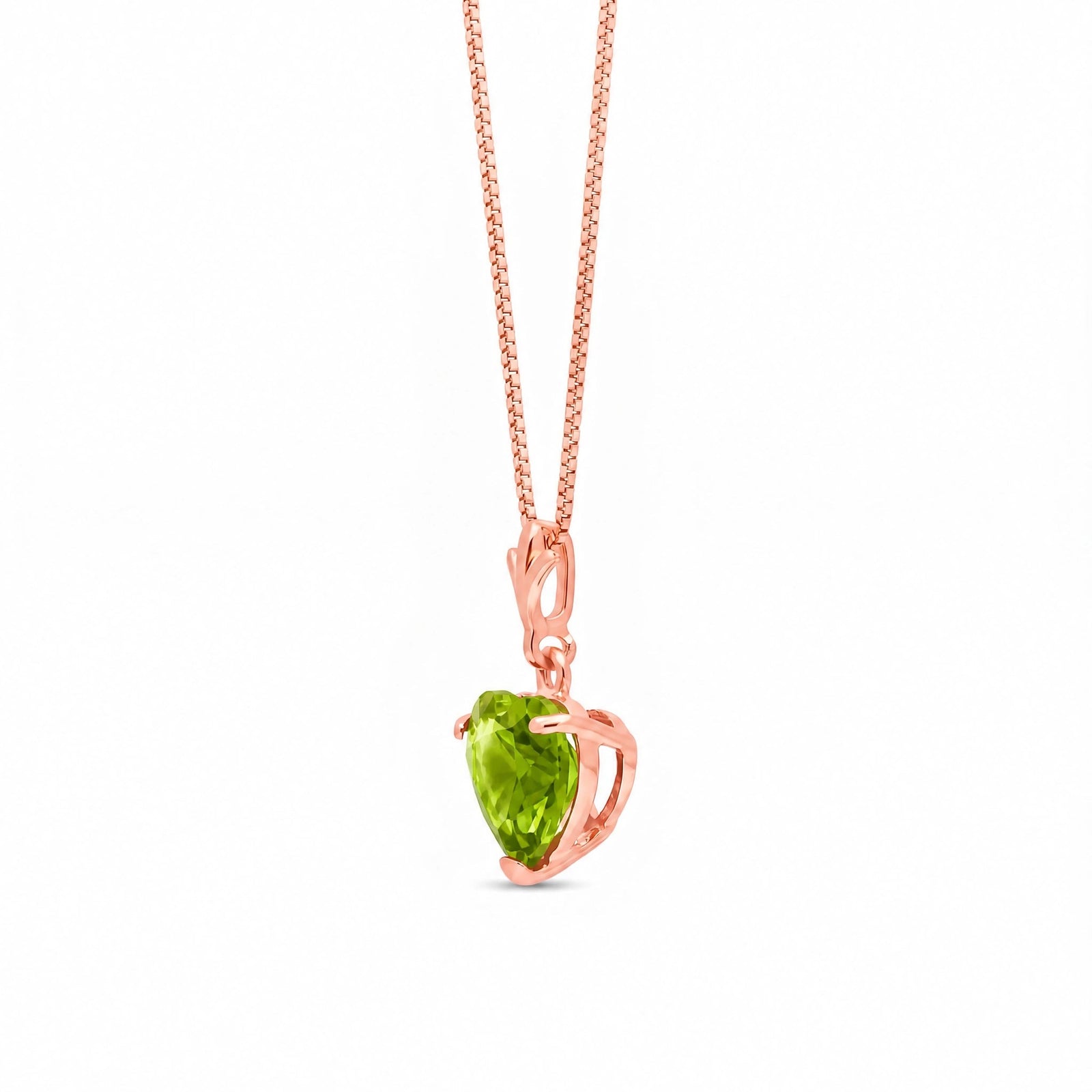 Rose Gold Classic Necklace Peridot 10K — Alida