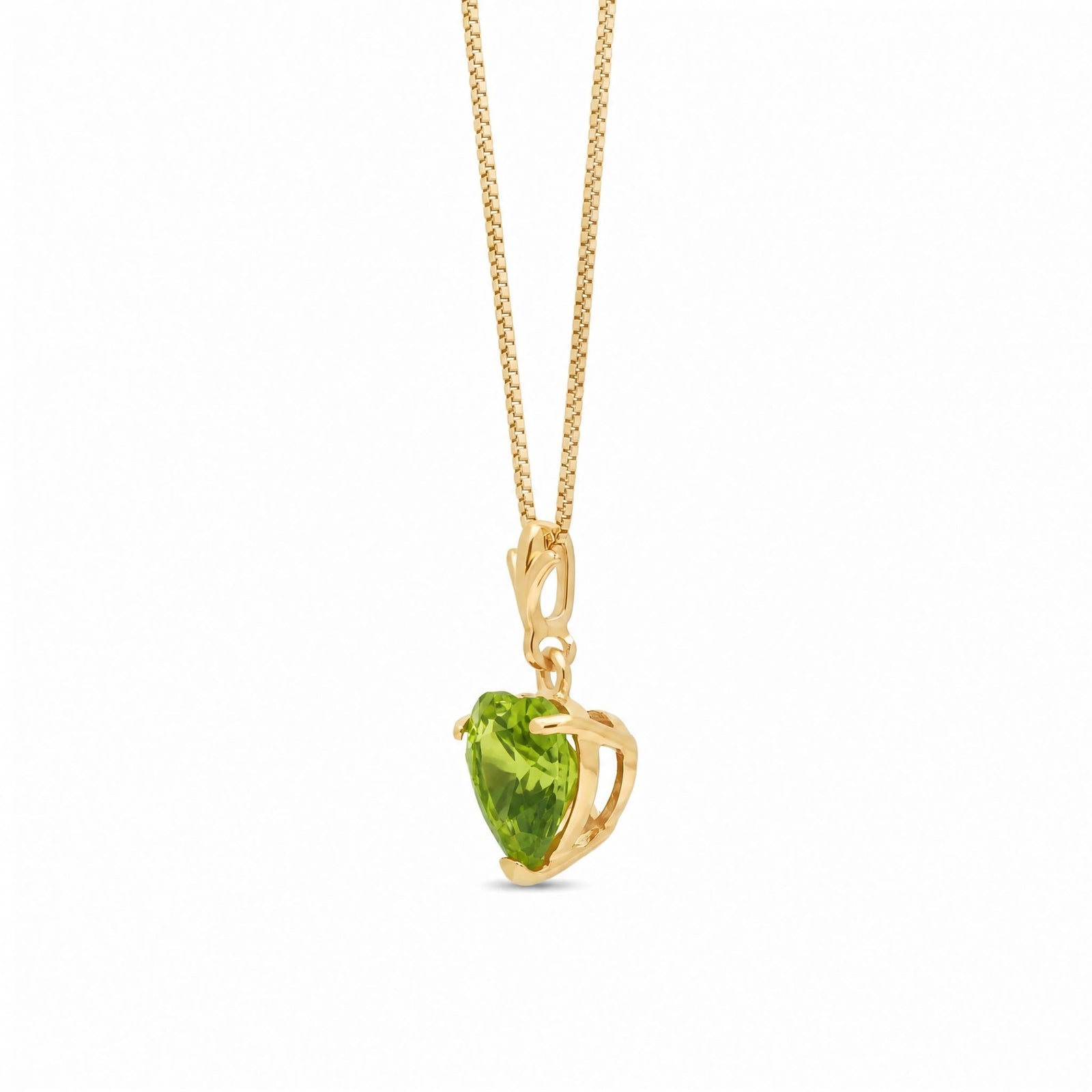 Yellow Gold Classic Necklace Peridot 10K — Alida