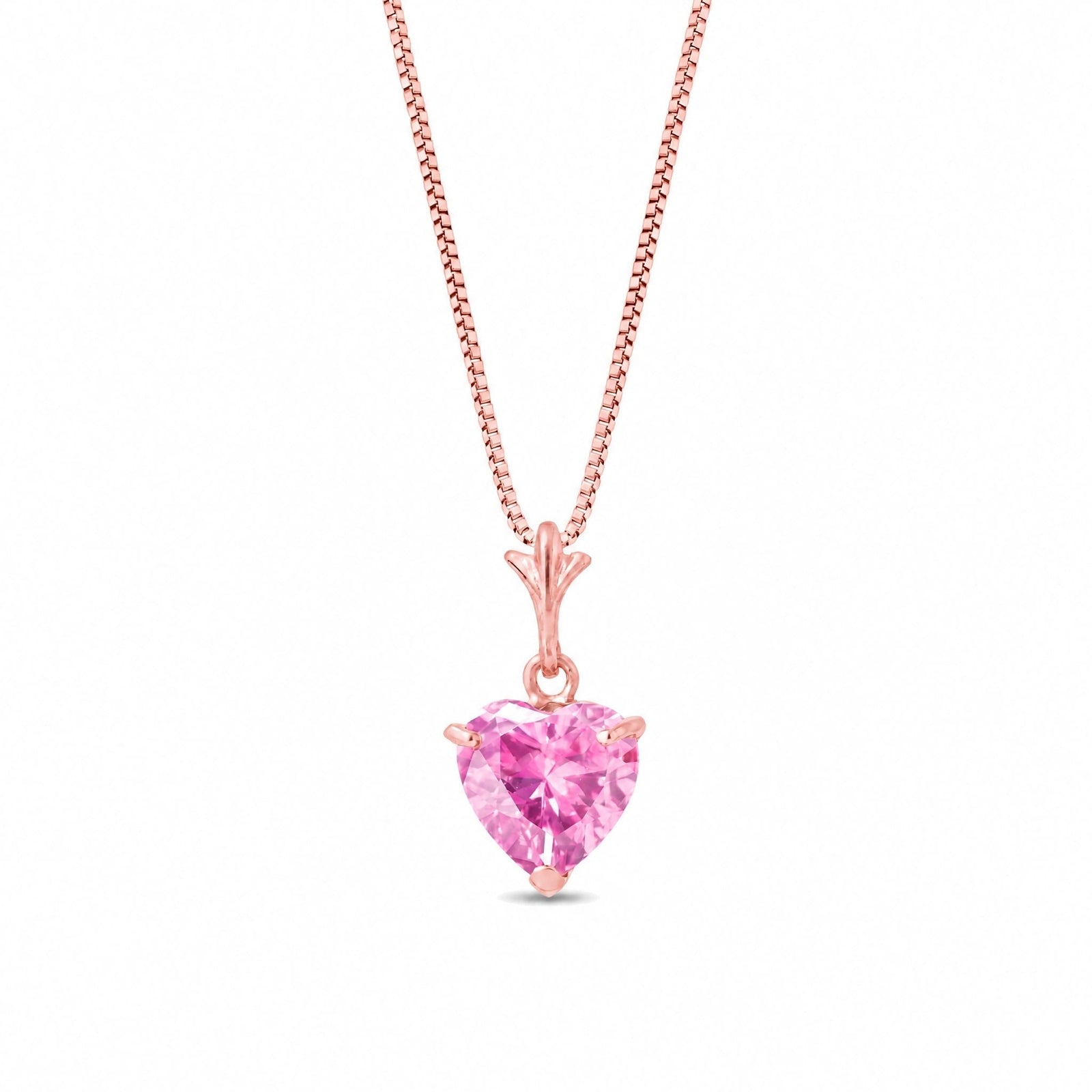 Rose Gold Classic Necklace Pink Topaz 10K — Alida