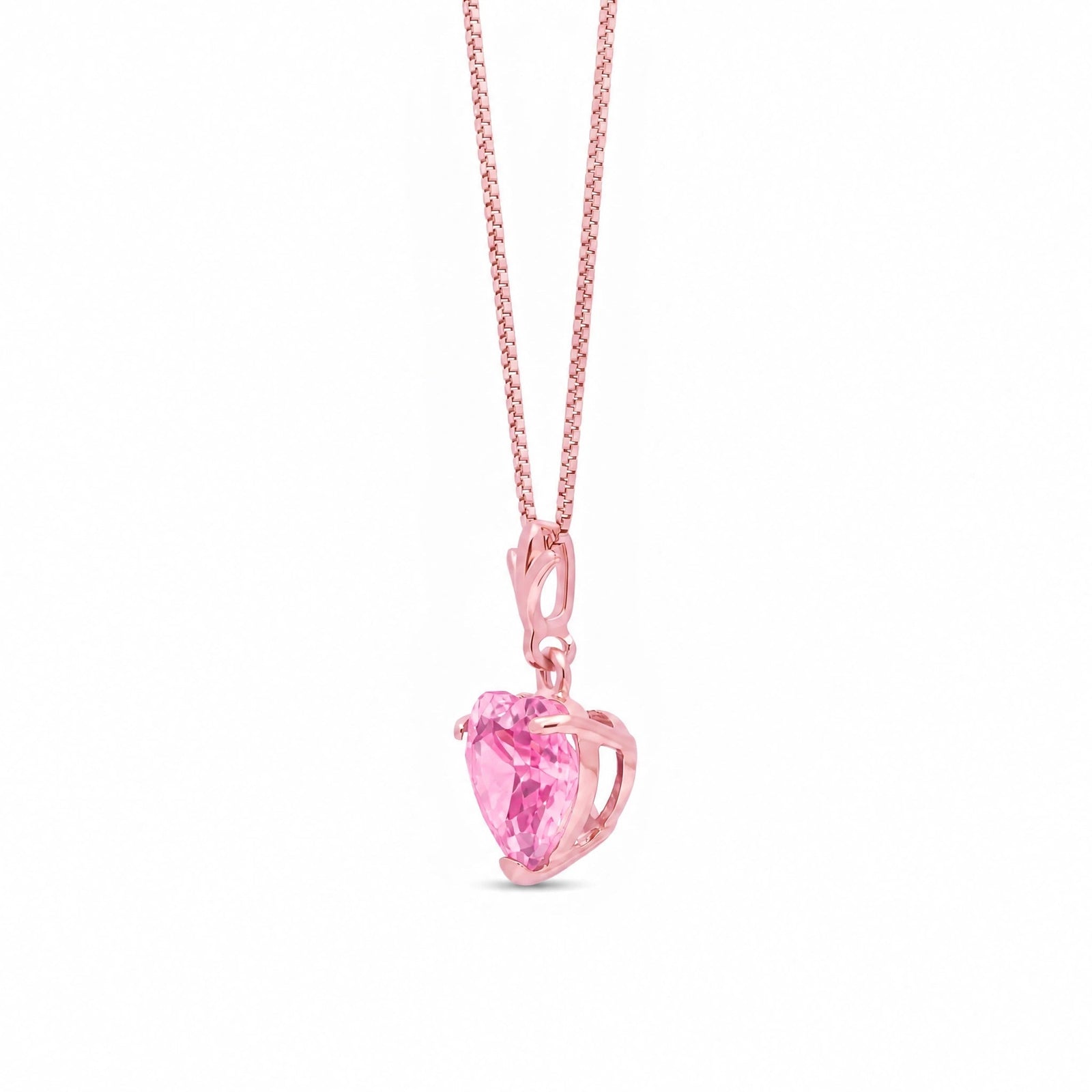 Rose Gold Classic Necklace Pink Topaz 10K — Alida