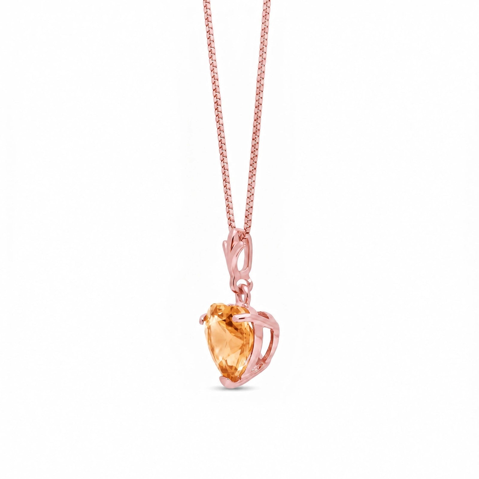 Rose Gold Classic Necklace Citrine 10K — Alida