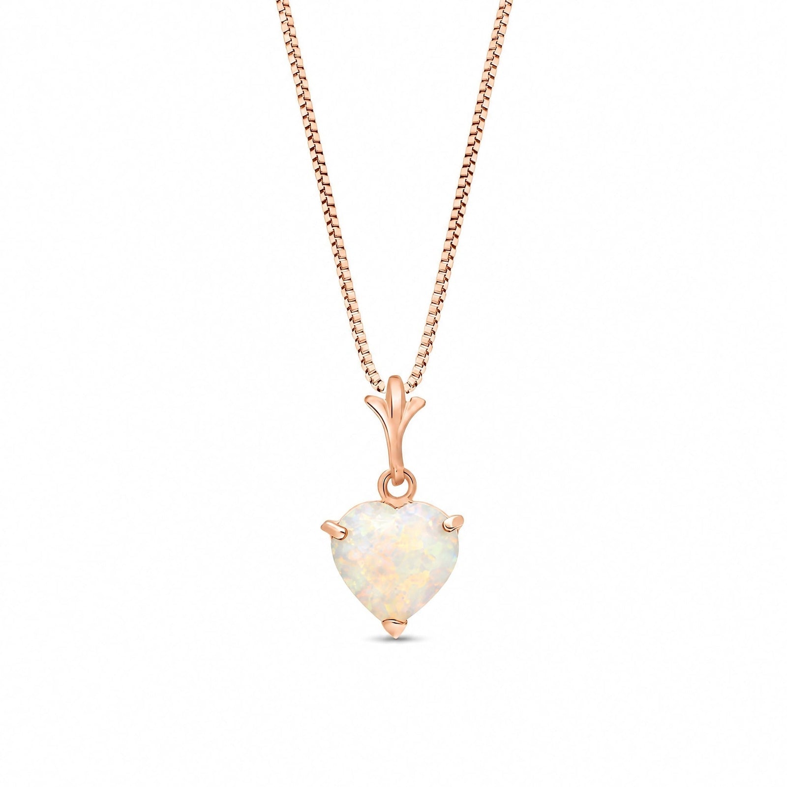 Rose Gold Classic Necklace Opal 10K — Alida