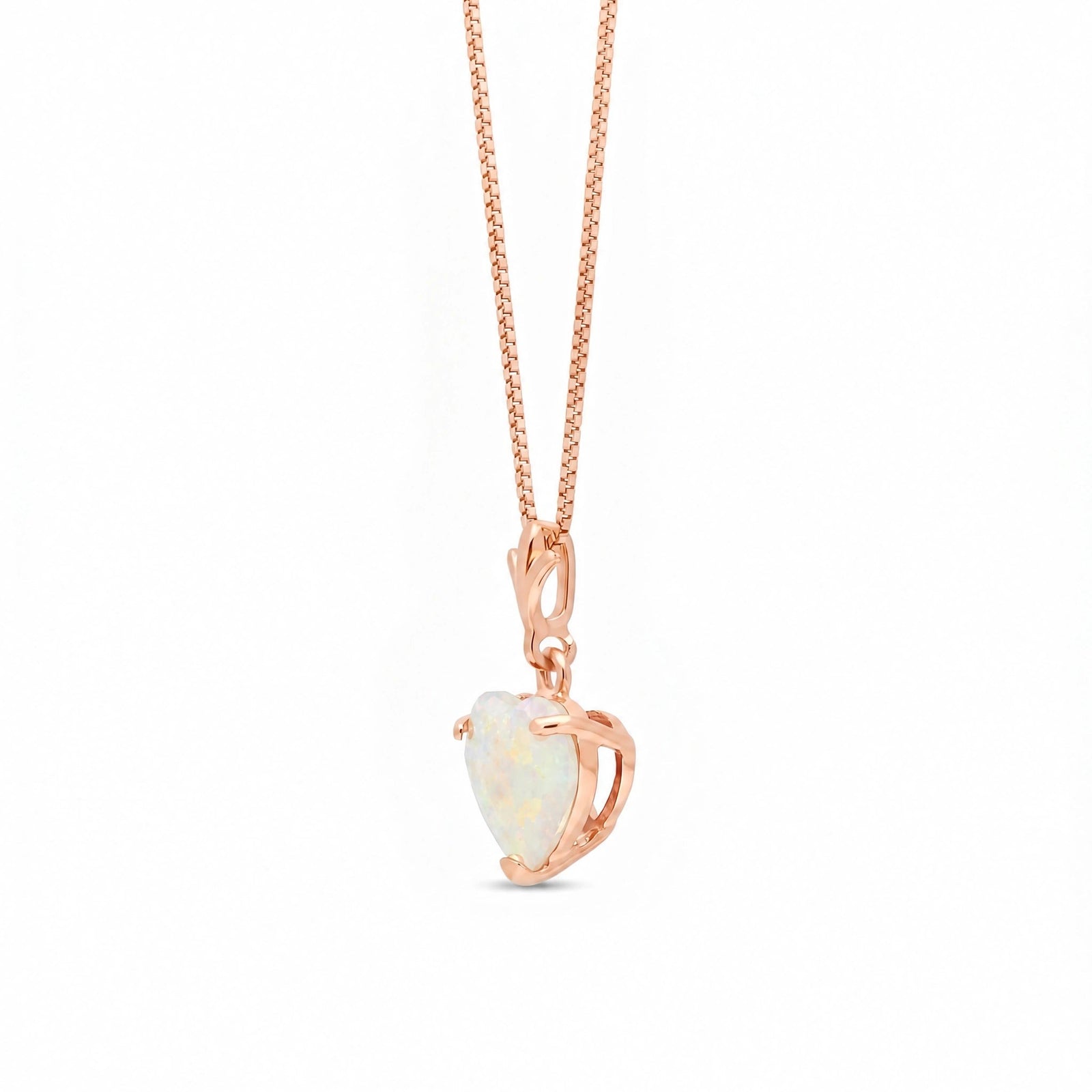 Rose Gold Classic Necklace Opal 10K — Alida