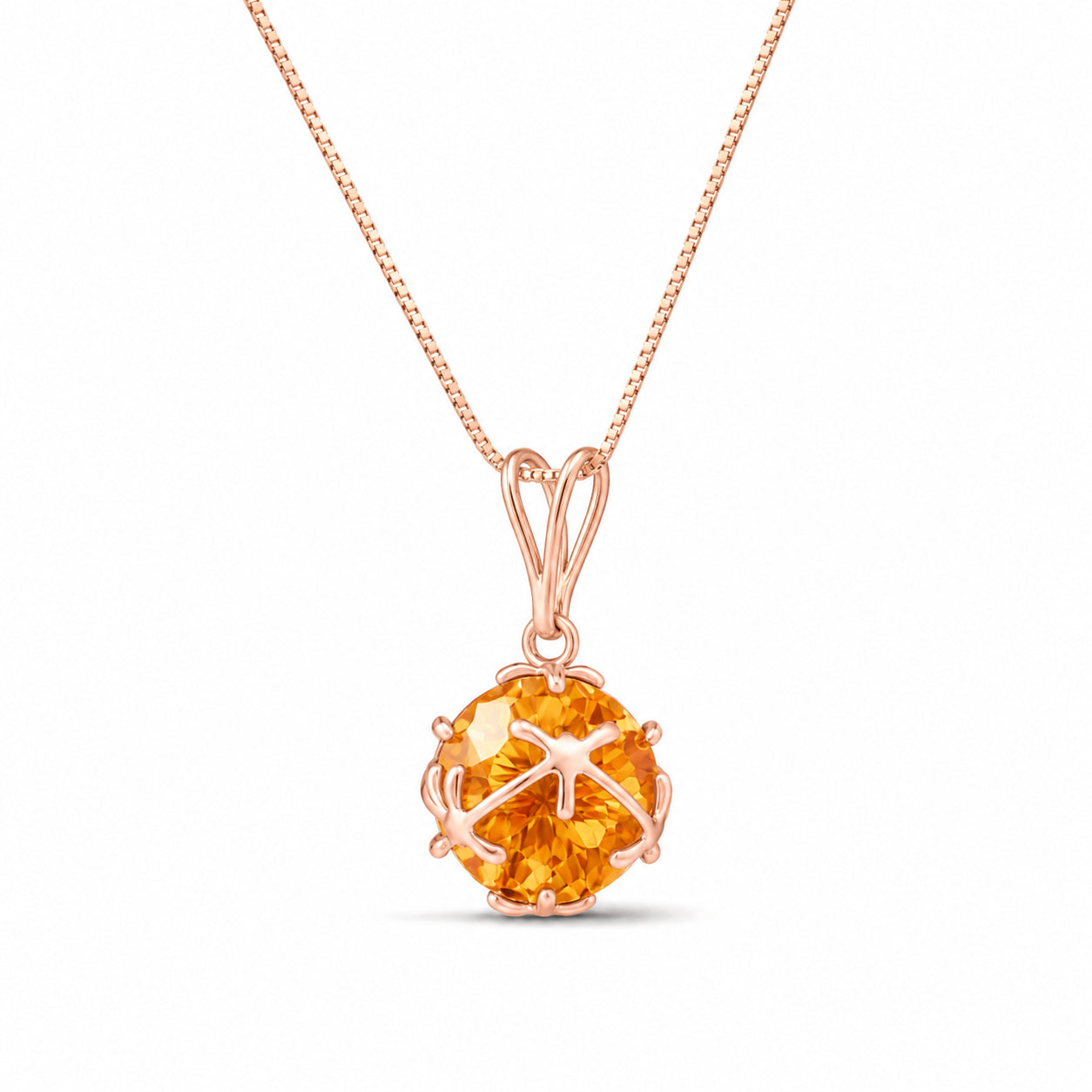 Rose Gold Rose Pendant Necklace Peridot 10K — Flora