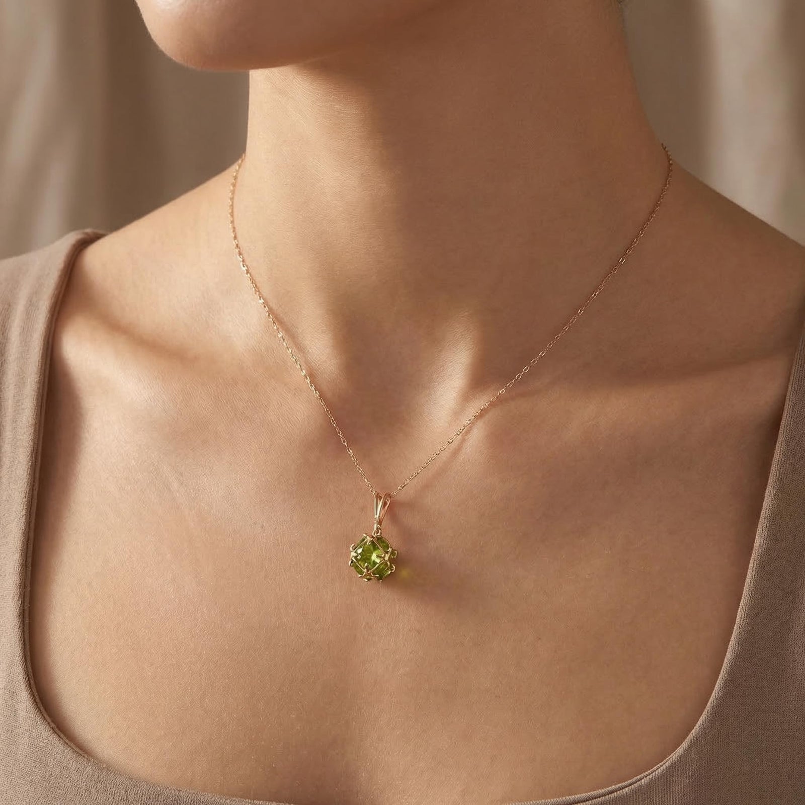 Flora Rose Pendant Necklace detail image — Veroni