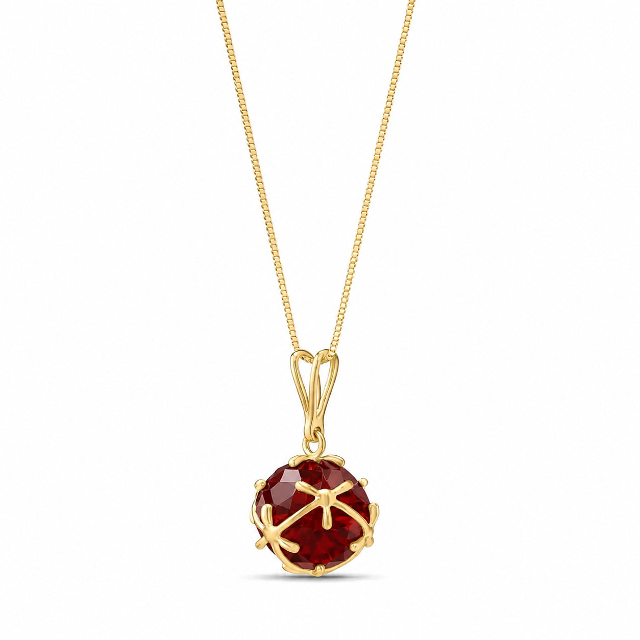 Yellow Gold Rose Pendant Necklace Pink Topaz 10K — Flora