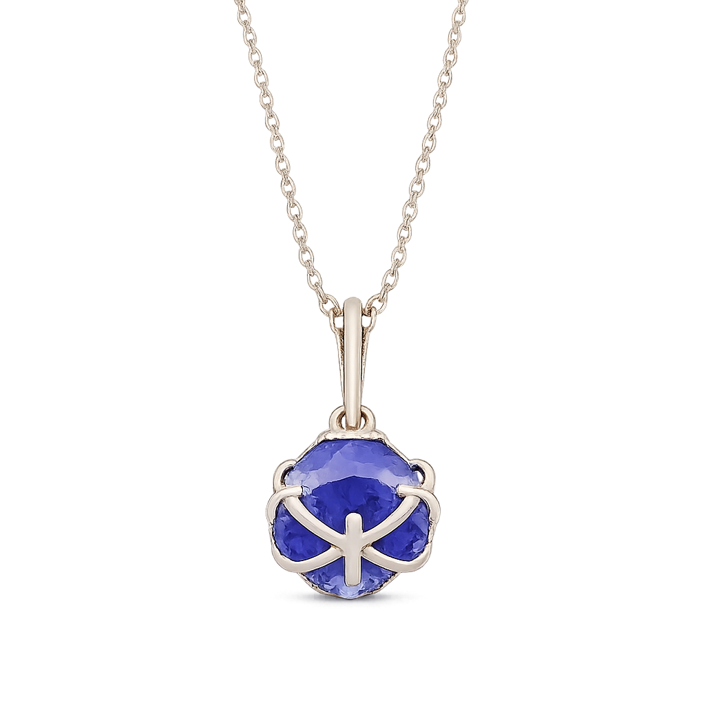Rose Gold Rose Pendant Necklace Opal 10K — Flora