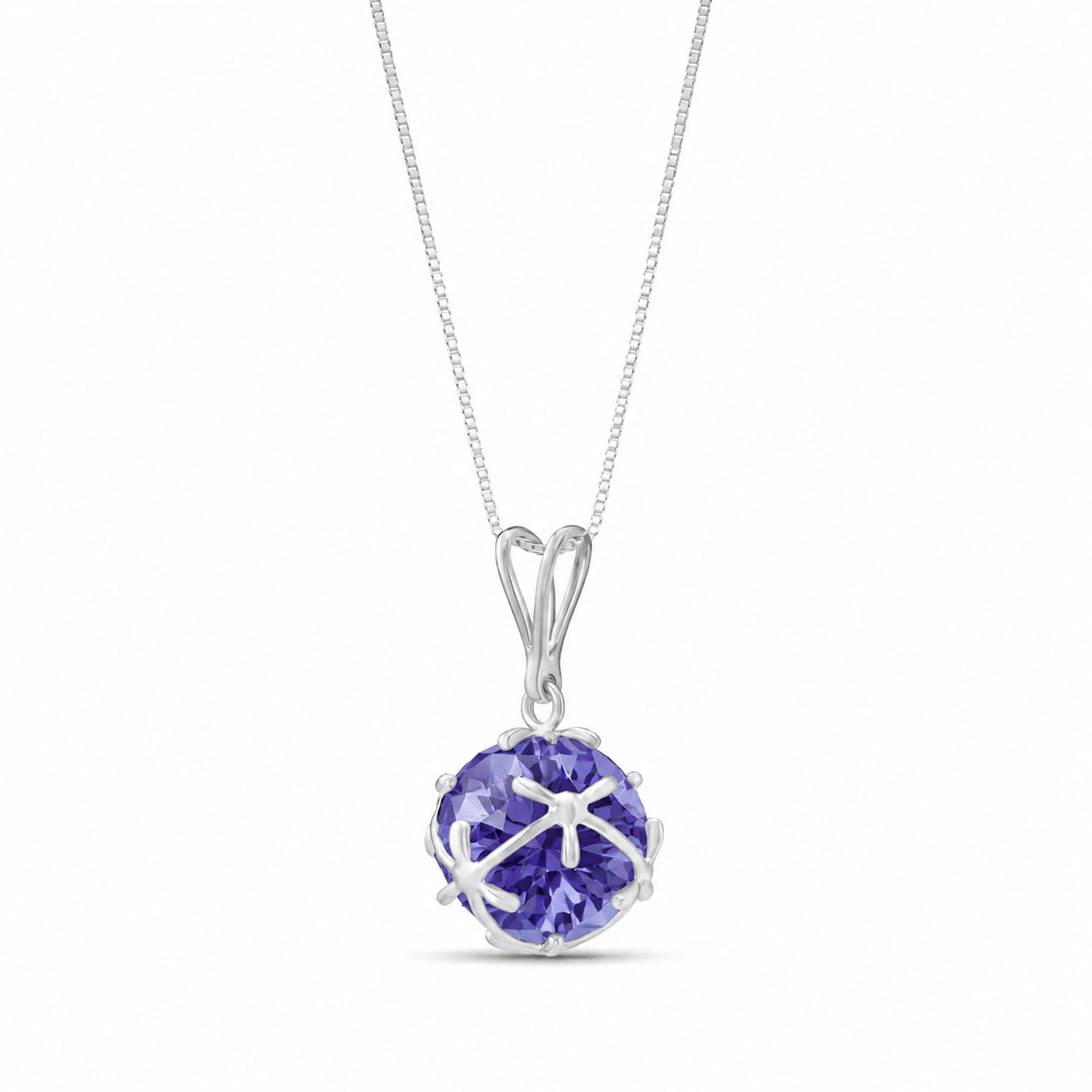 White Gold Rose Pendant Necklace Opal 10K — Flora