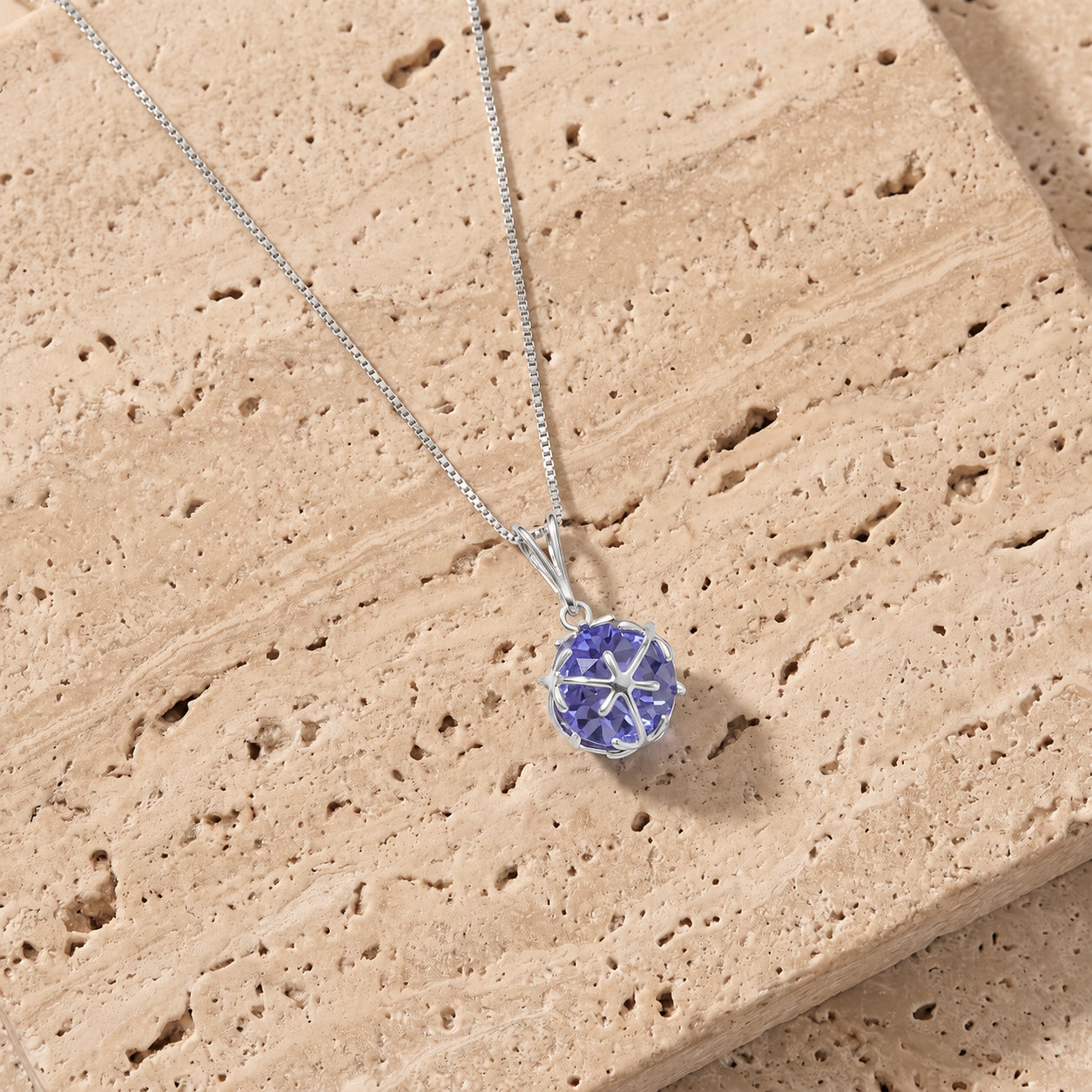 White Gold Rose Pendant Necklace Opal 10K — Flora