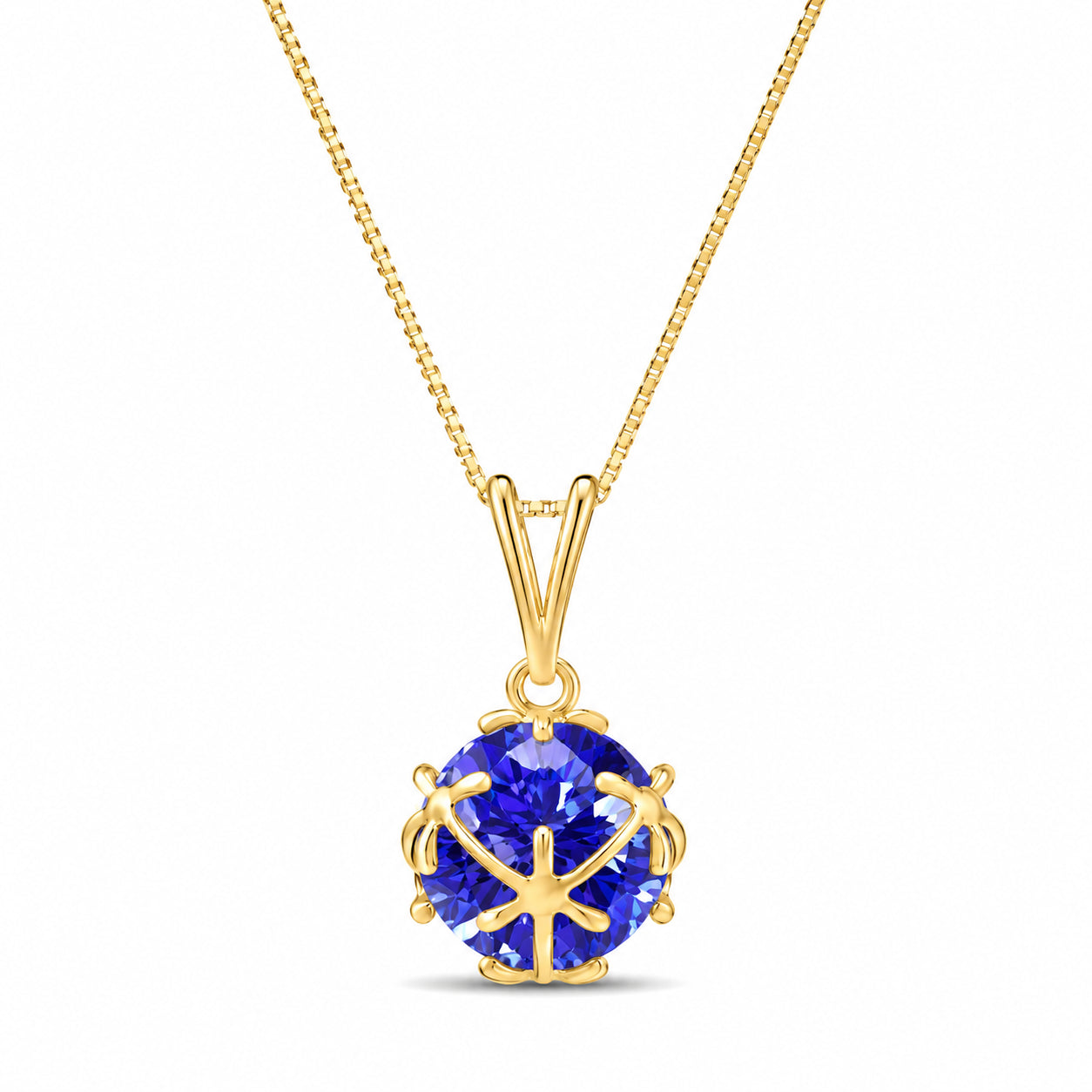 Yellow Gold Rose Pendant Necklace Opal 10K — Flora