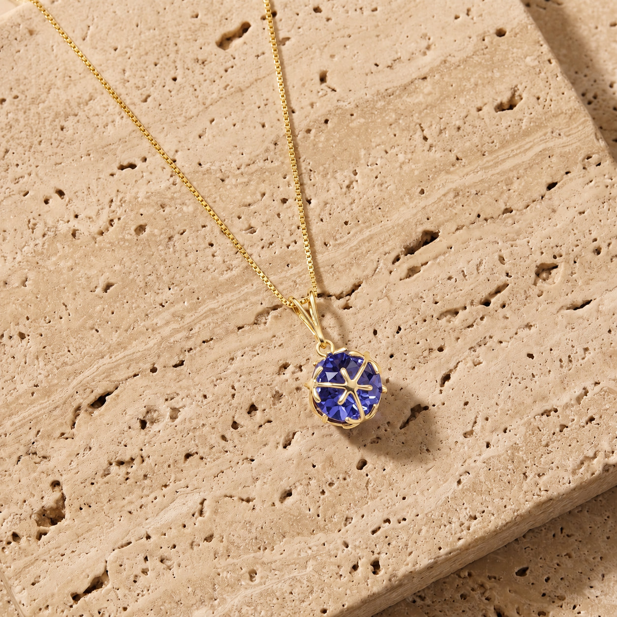 Yellow Gold Rose Pendant Necklace Opal 10K — Flora