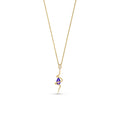 Yellow Gold Pendant Necklace Amethyst 10K — Argentina
