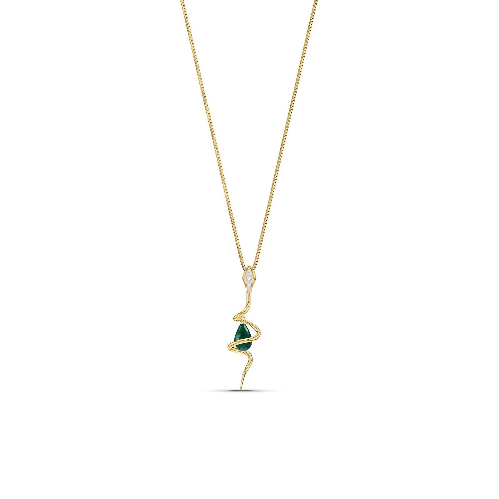 Yellow Gold Pendant Necklace Garnet 10K — Argentina