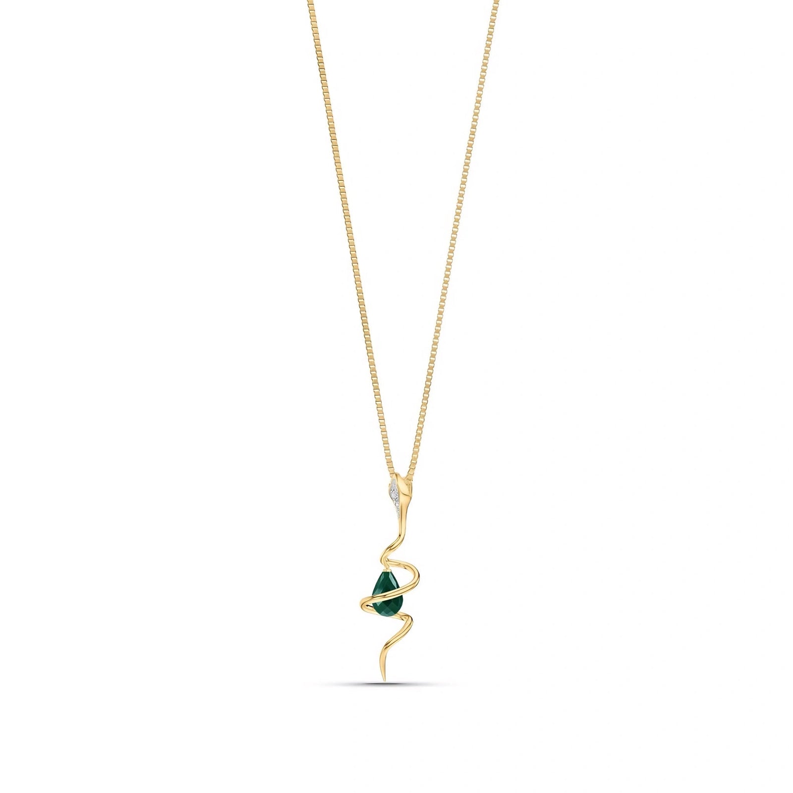 Yellow Gold Pendant Necklace Garnet 10K — Argentina