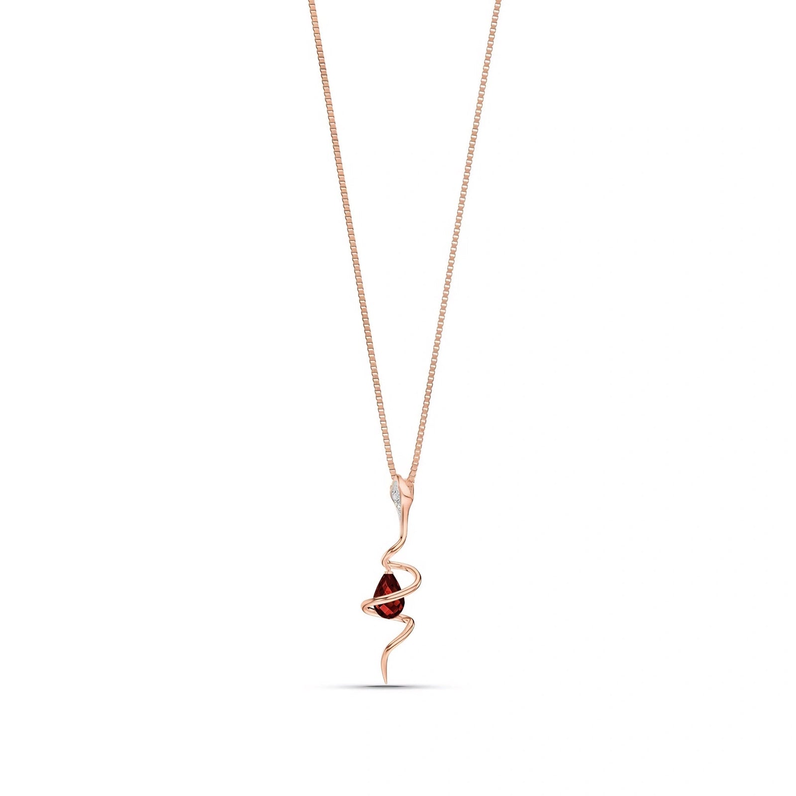 Rose Gold Pendant Necklace Pink Topaz 10K — Argentina