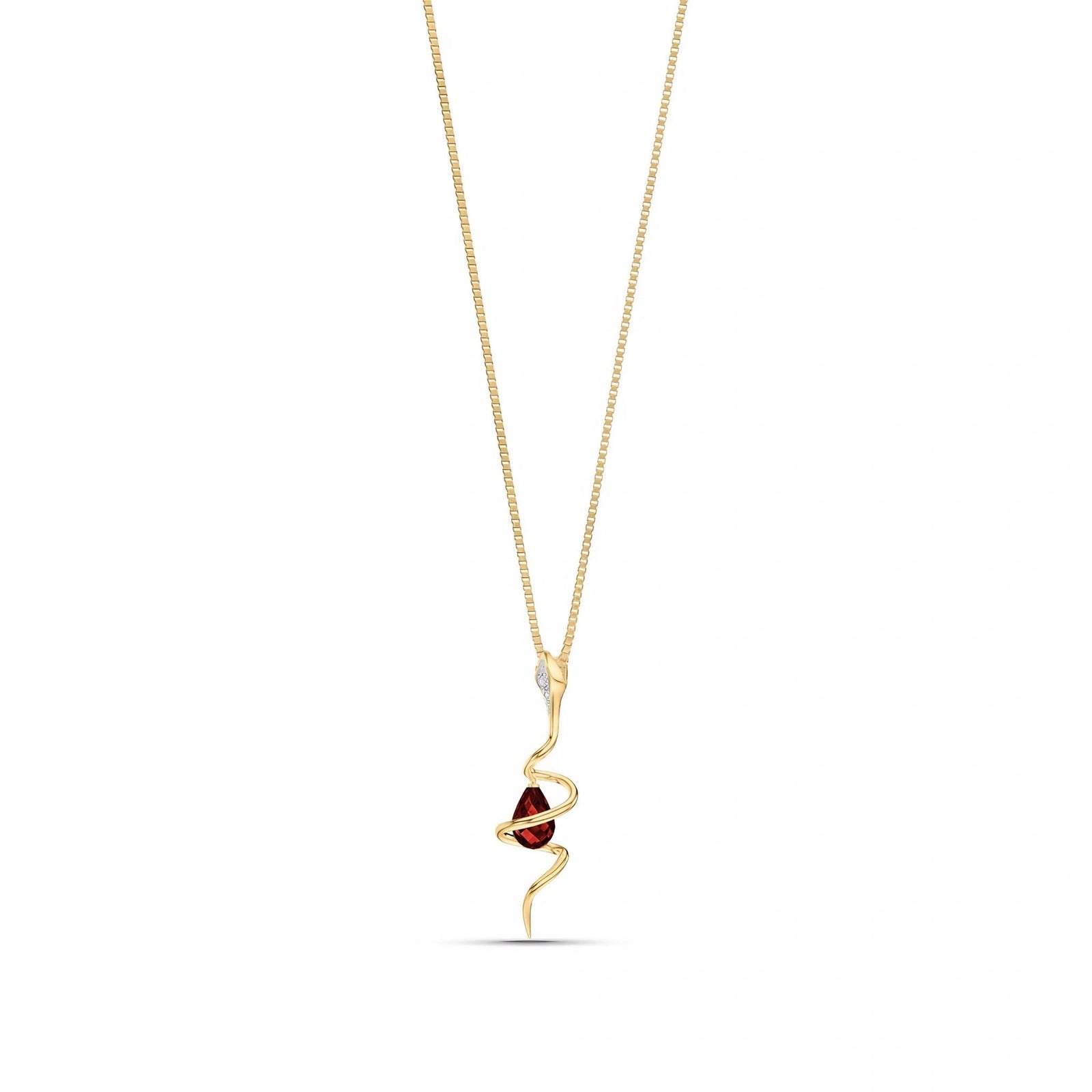 Yellow Gold Pendant Necklace Pink Topaz 10K — Argentina