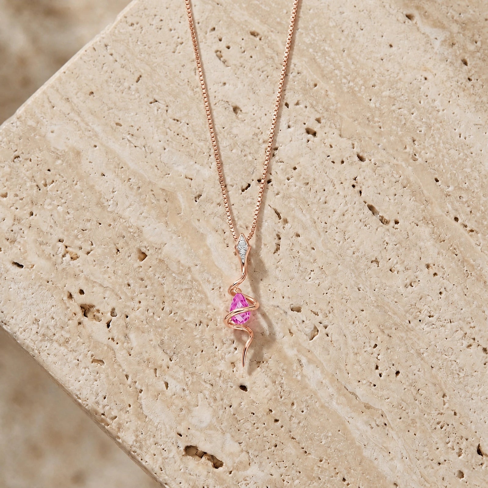 Rose Gold Pendant Necklace Ruby 10K — Argentina