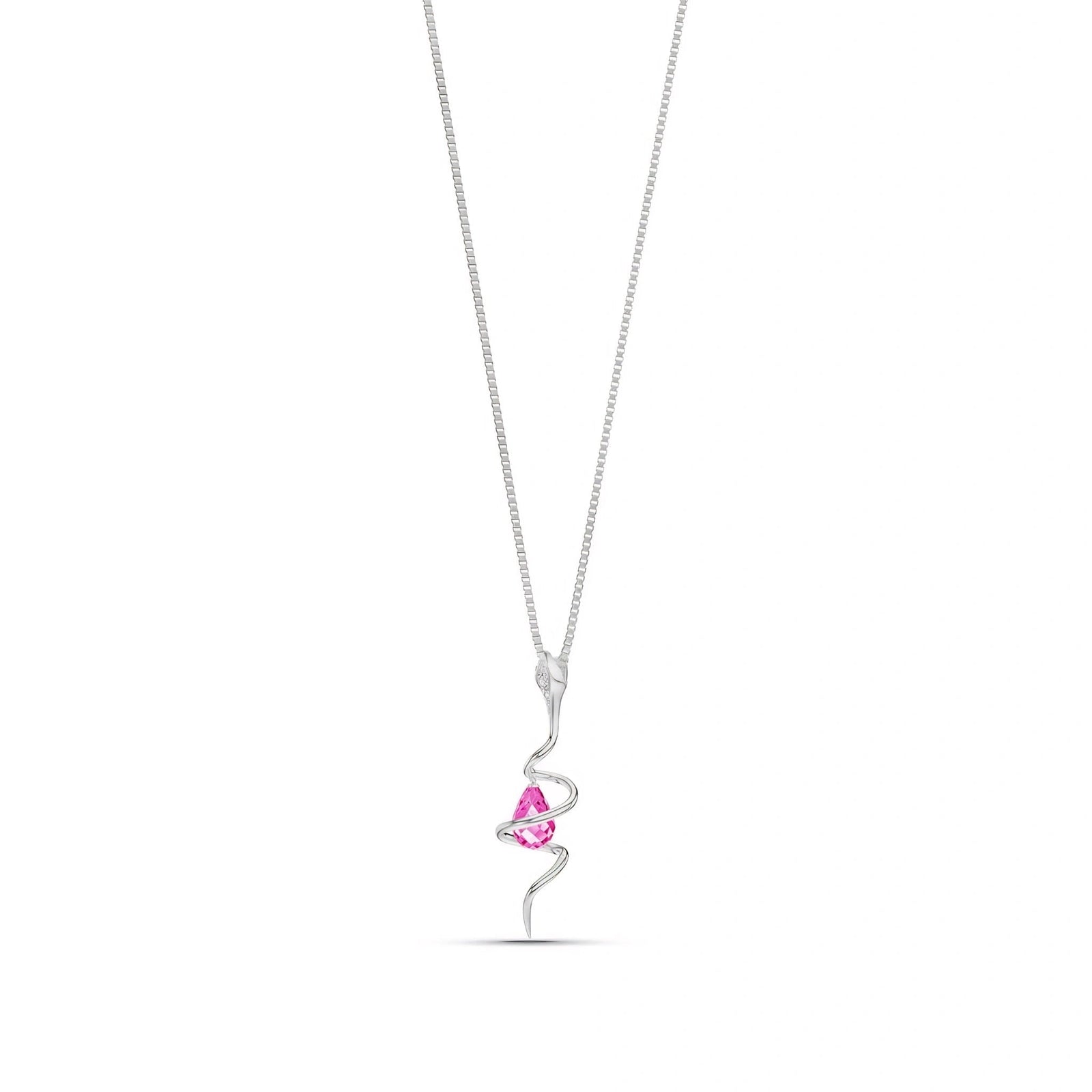White Gold Pendant Necklace Ruby 10K — Argentina