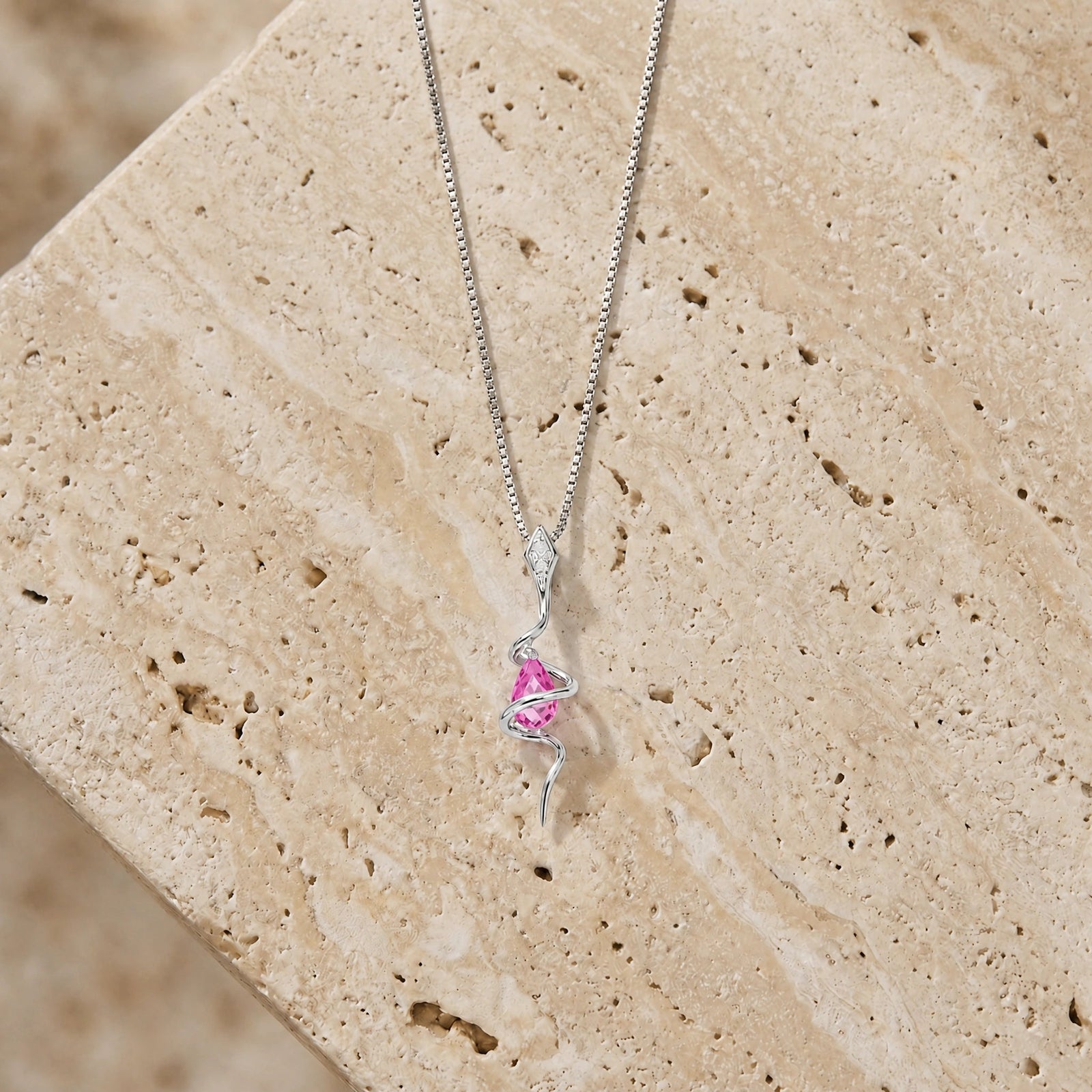 White Gold Pendant Necklace Ruby 10K — Argentina