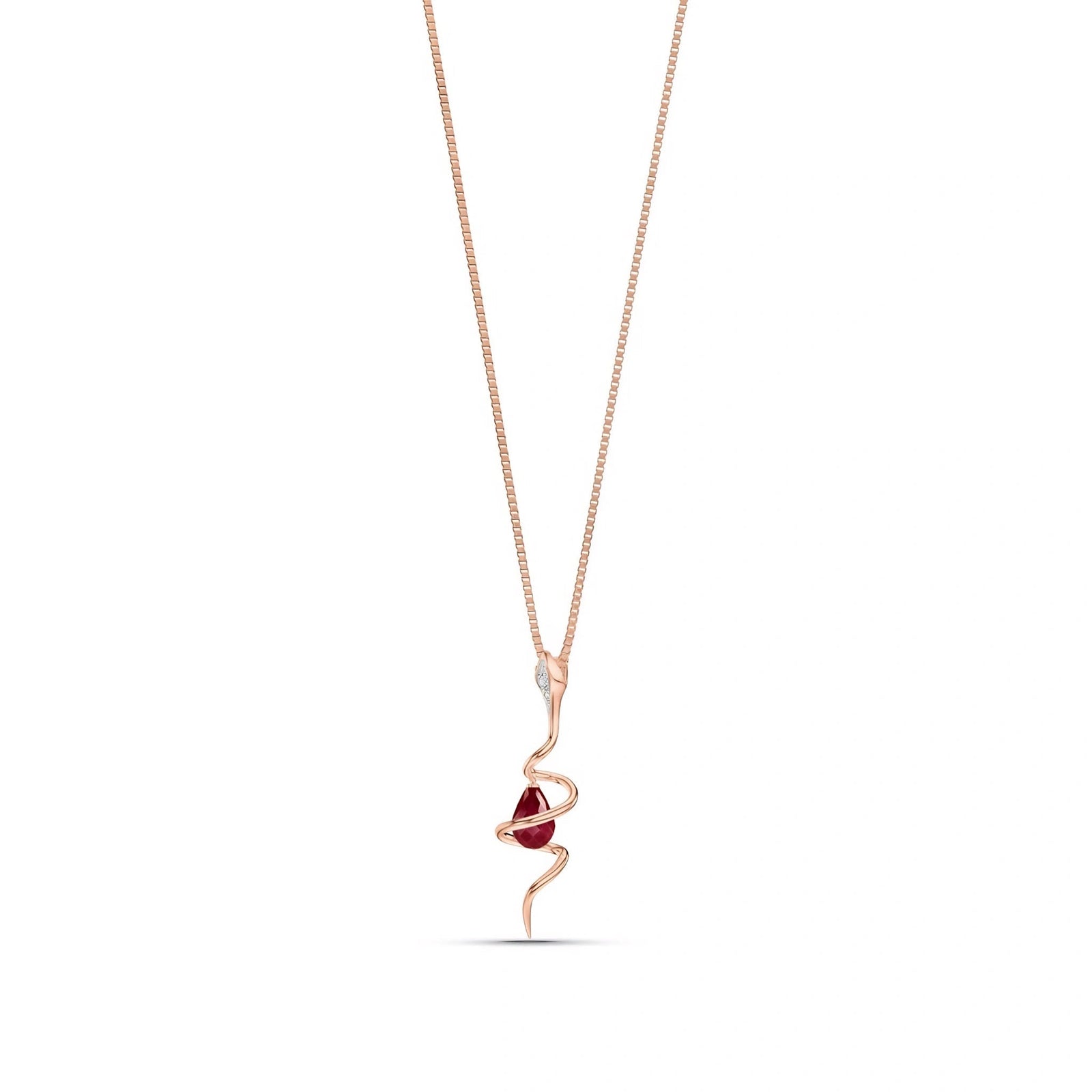 Rose Gold Pendant Necklace Sapphire 10K — Argentina