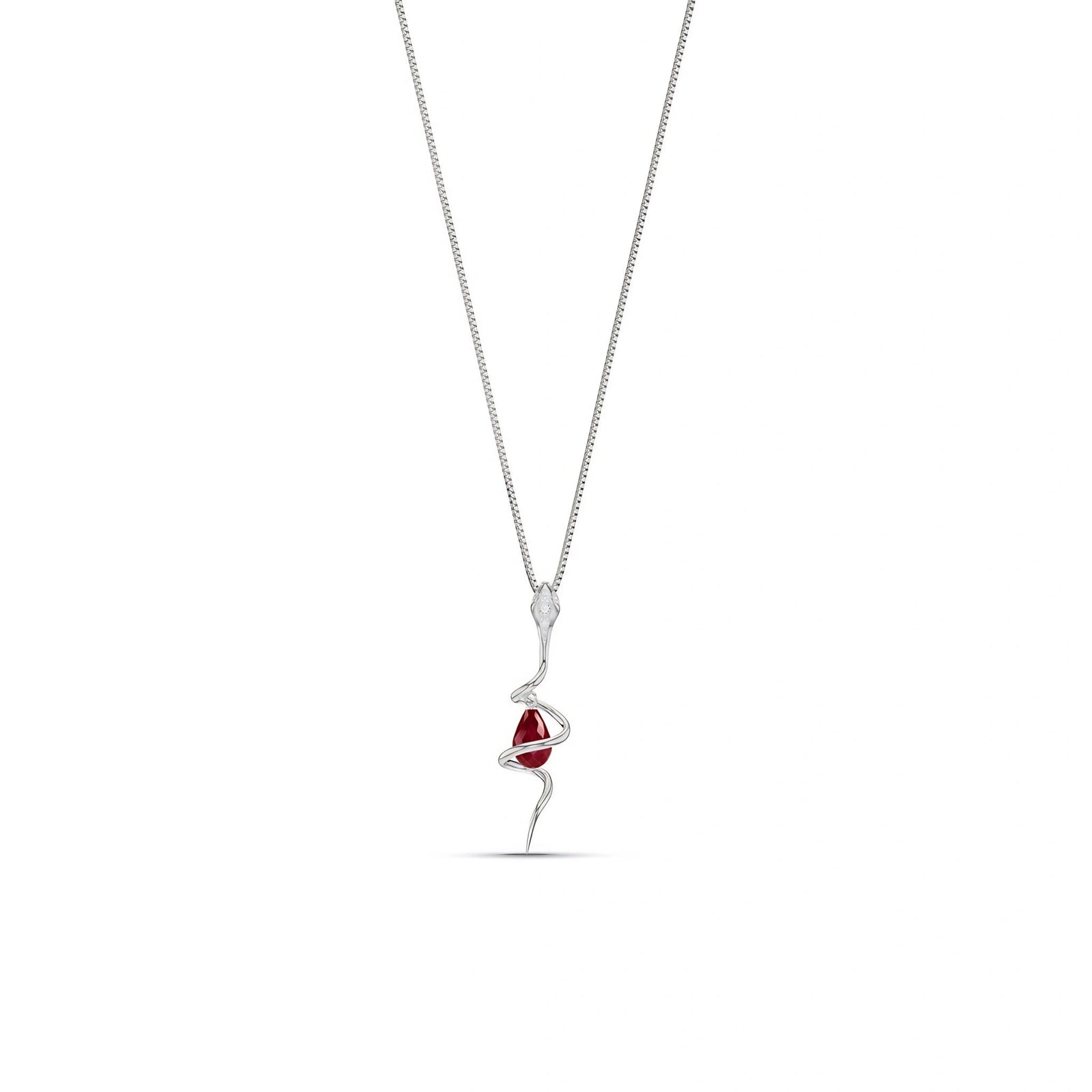 White Gold Pendant Necklace Sapphire 10K — Argentina